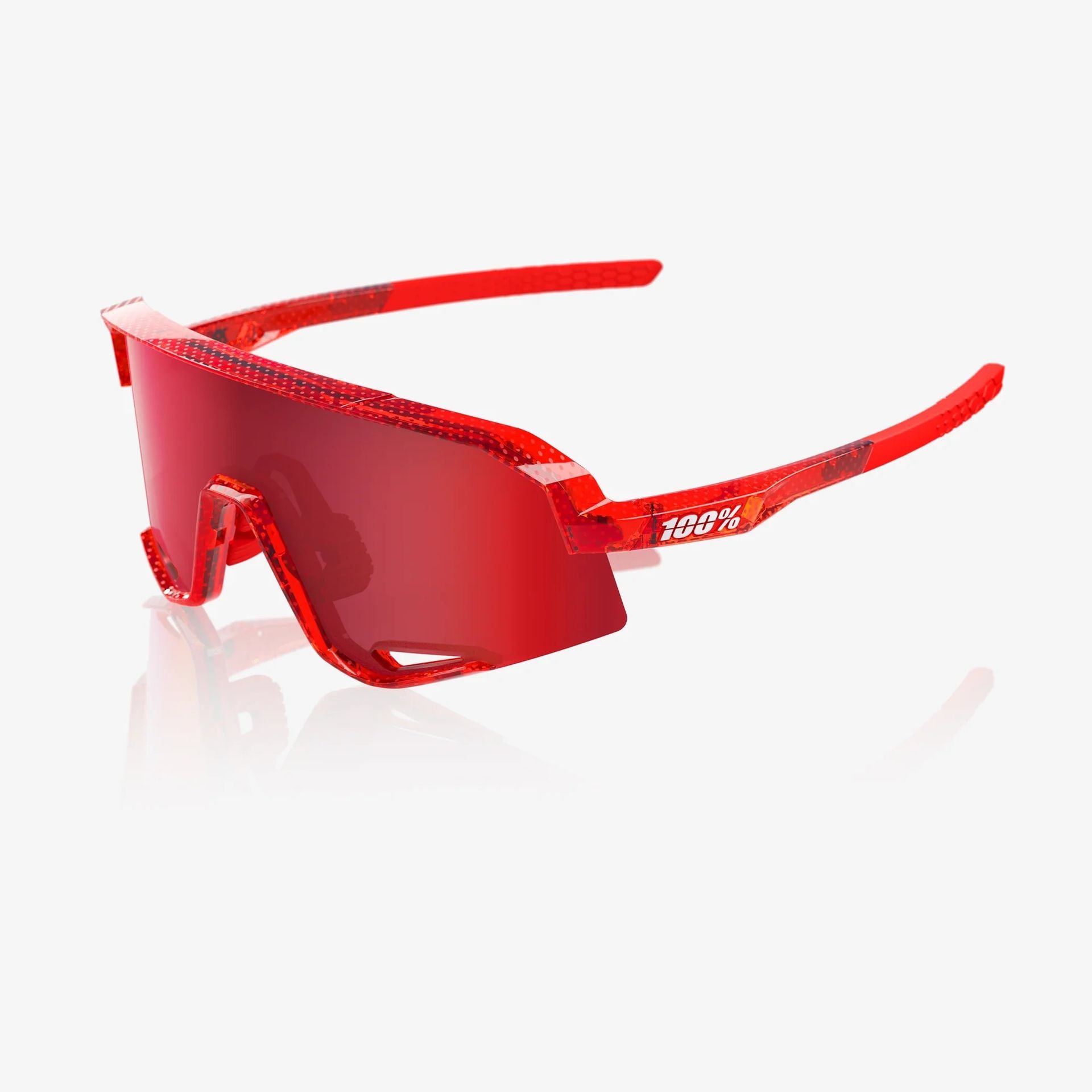 Lentes deportivos 100% SLENDALE - Campari Translucent Red - HiPER Fire Red Mirror