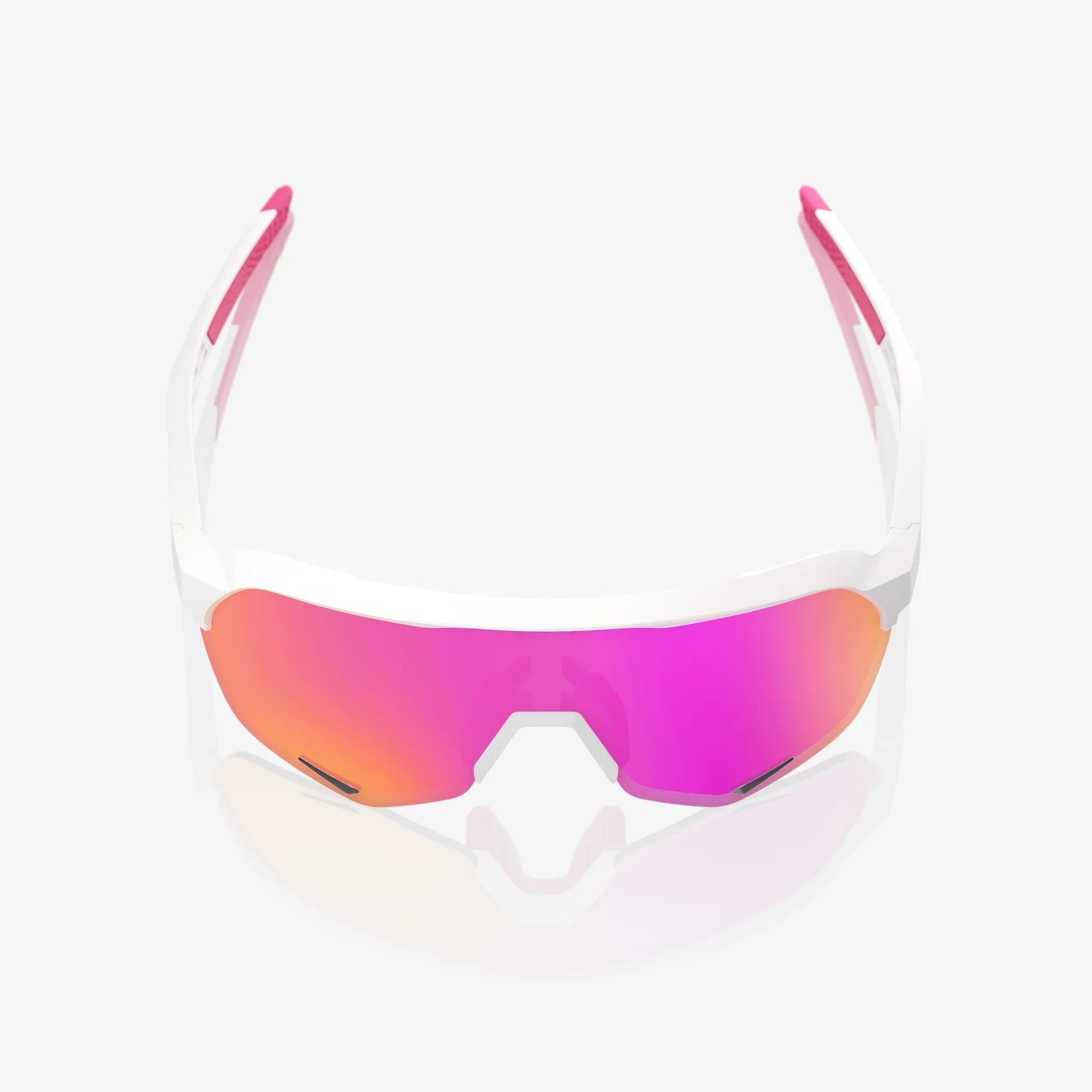 Lentes deportivos 100% S2 - Matte White/Pink - HiPER Vital Pink Mirror