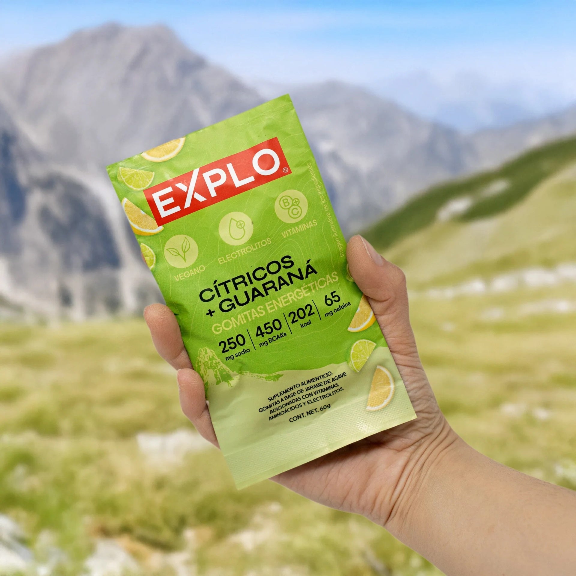 Gomitas energéticas EXPLO sabor Cítricos + Guaraná 60 g