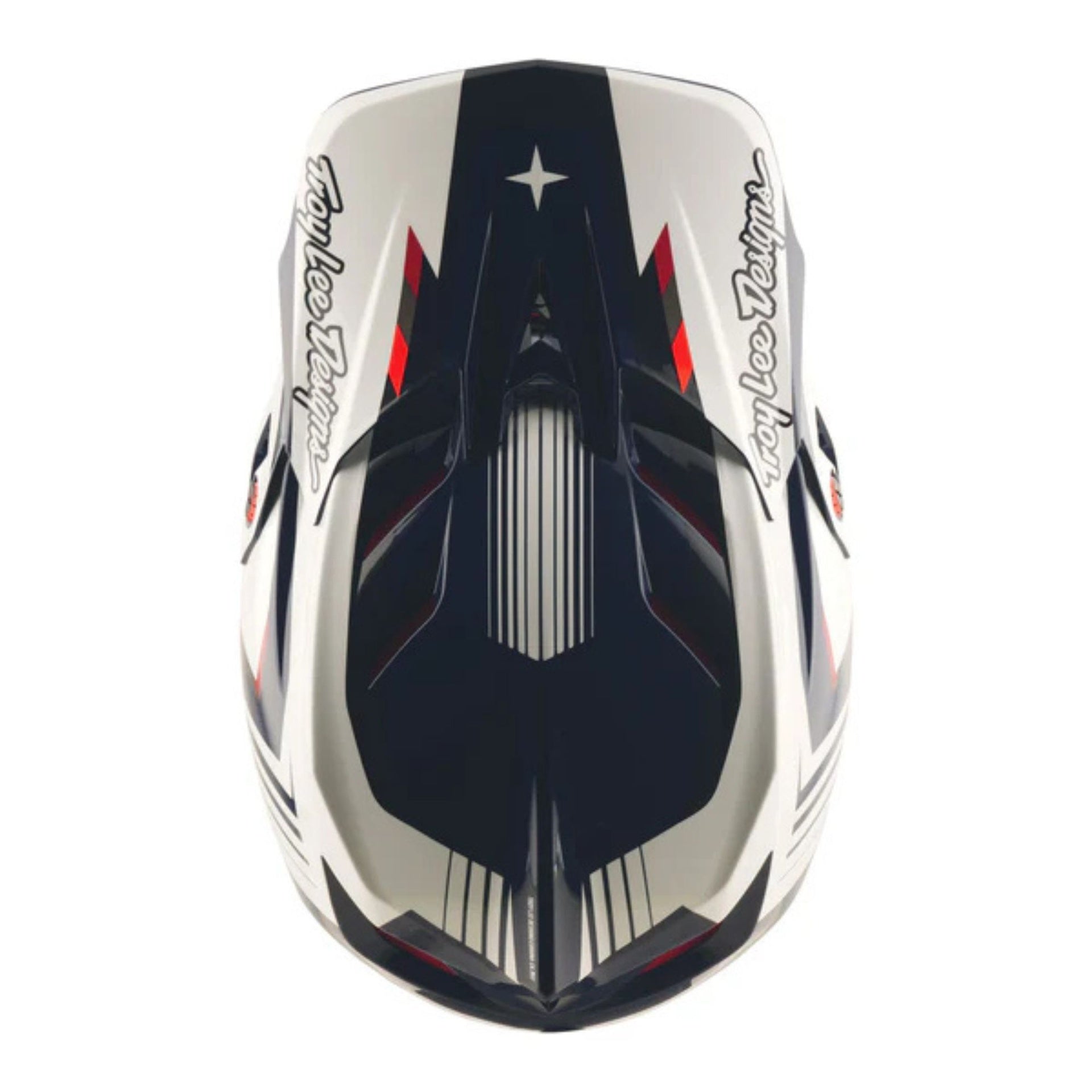 D4 Polyacrylite Helmet; Qualifer Blue / White