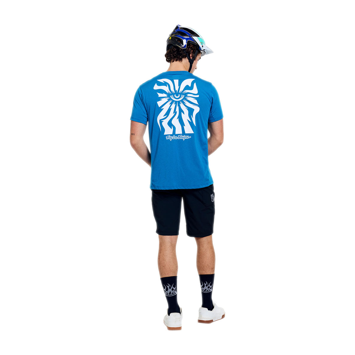 Playera manga corta para MTB Skyline Ride; One Eye Aero Blue
