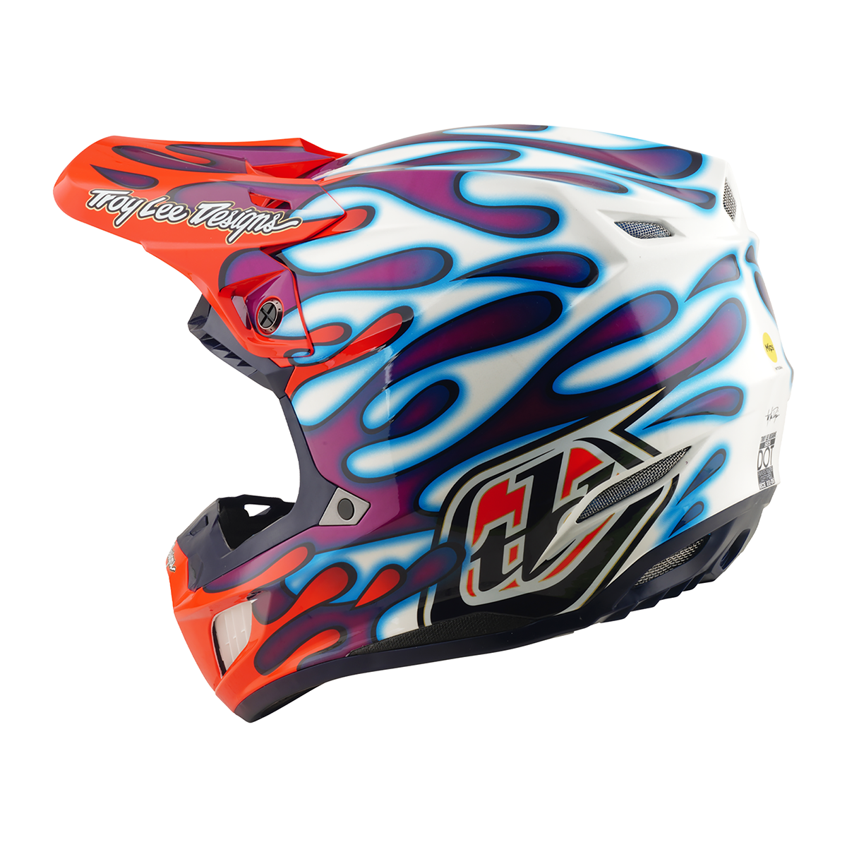 Casco Moto Troy Lee Designs Se5 Ece Composite Overspray Violet / White
