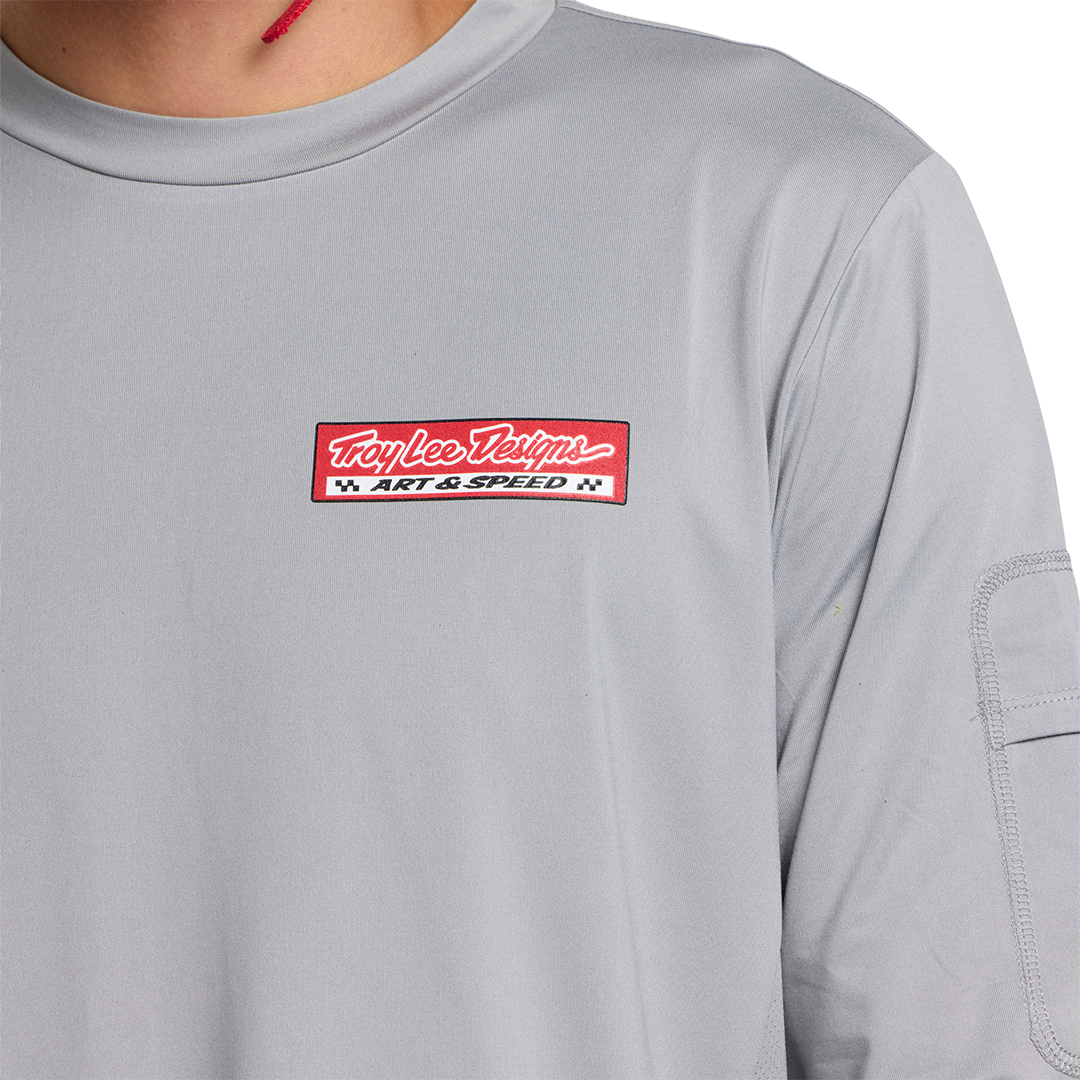 Jersey para MTB Ruckus Ride Long Sleeve Tee; Custom Paint Mid Gray