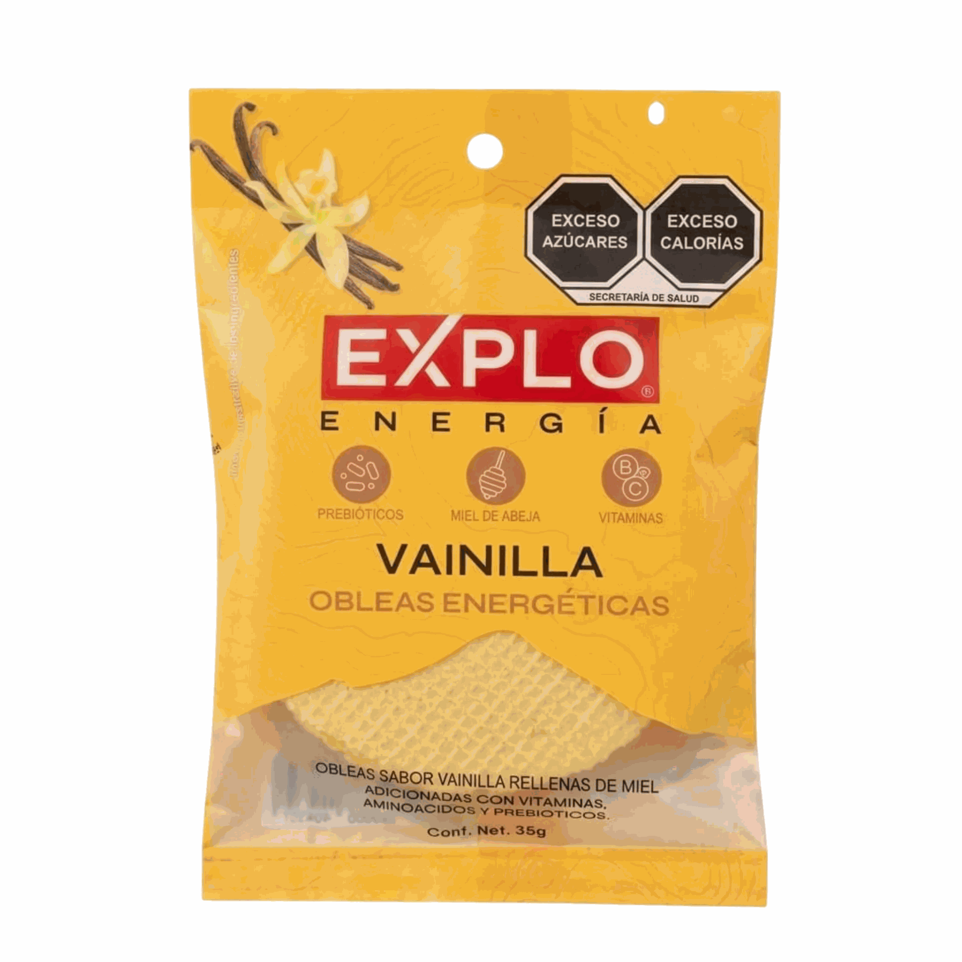 Obleas energéticas EXPLO sabor Vainilla 35 g