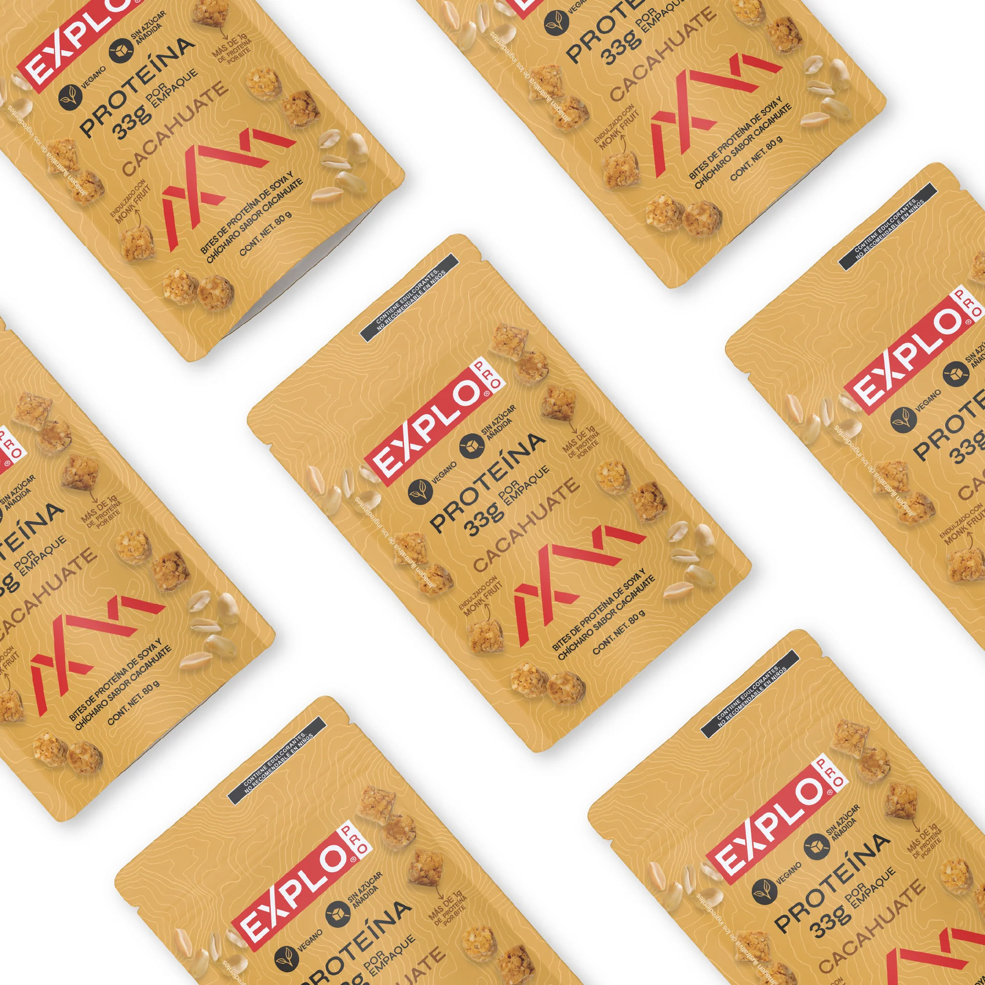 Bites de proteína EXPLO sabor Cacahuate 80 g