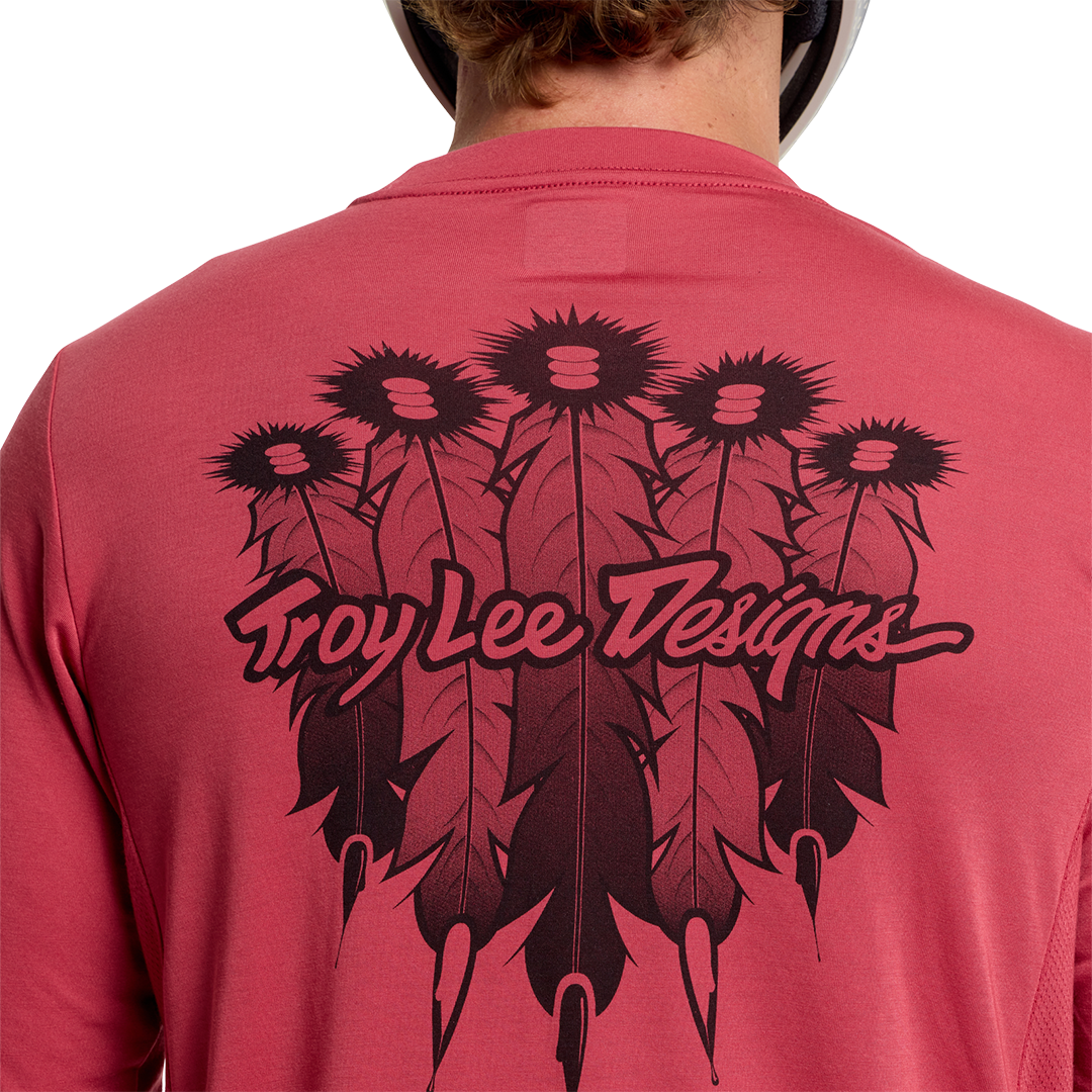Jersey para MTB Skyline Ride Long Sleeve Tee; Feathered Ember Red