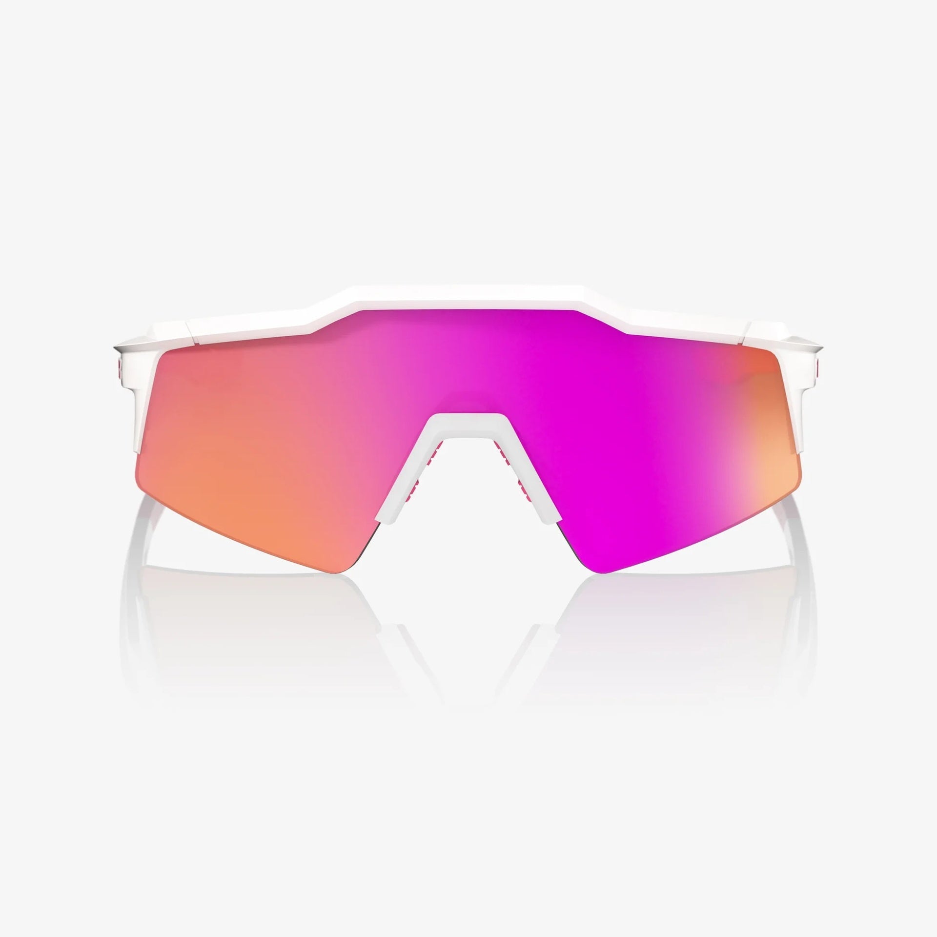 Lentes deportivos 100% SPEEDCRAFT SL - Matte White/Pink - HiPER Vital Pink Mirror