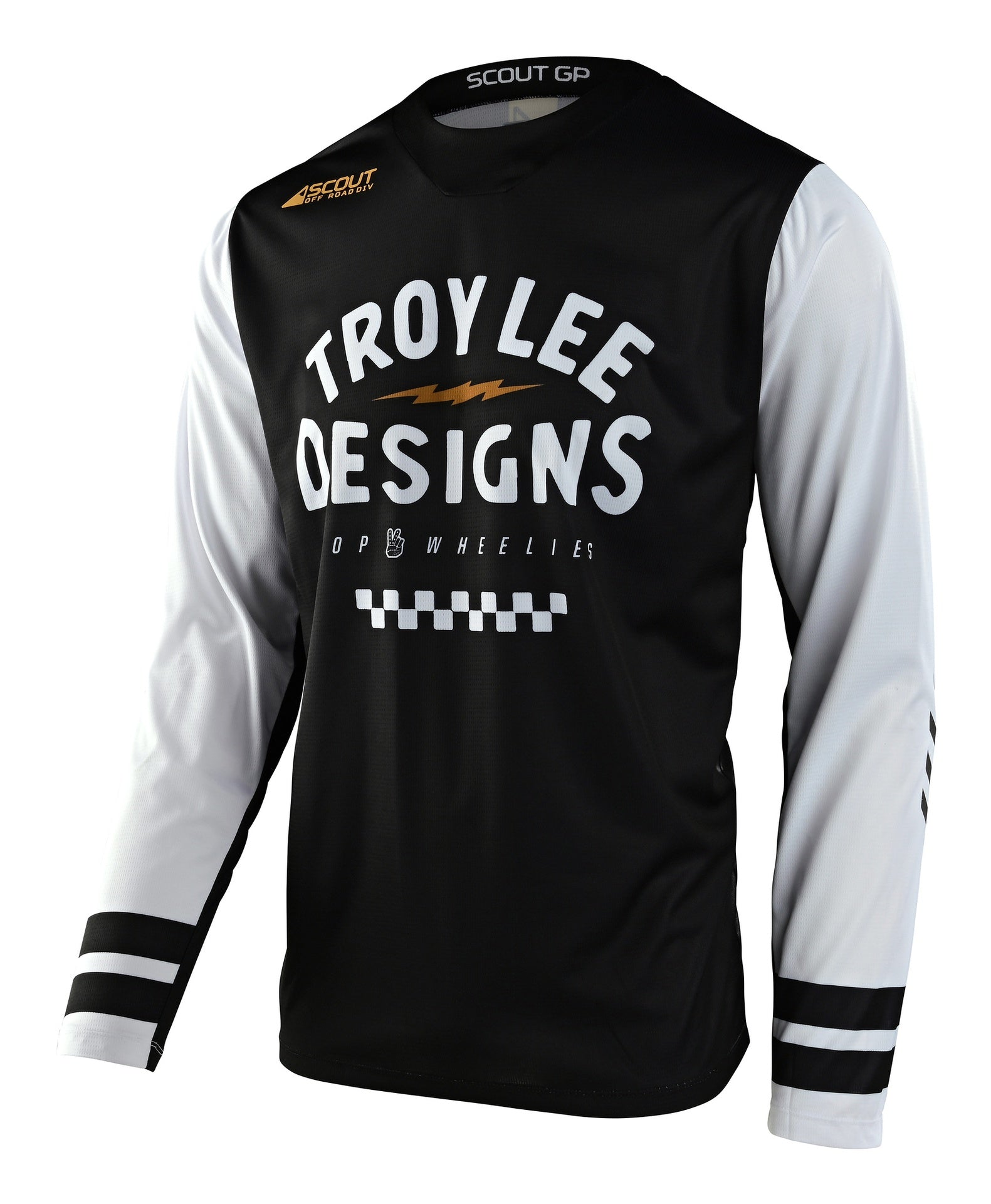 Jersey Troy Lee Designs Scout Gp Moto Ride On Black / White