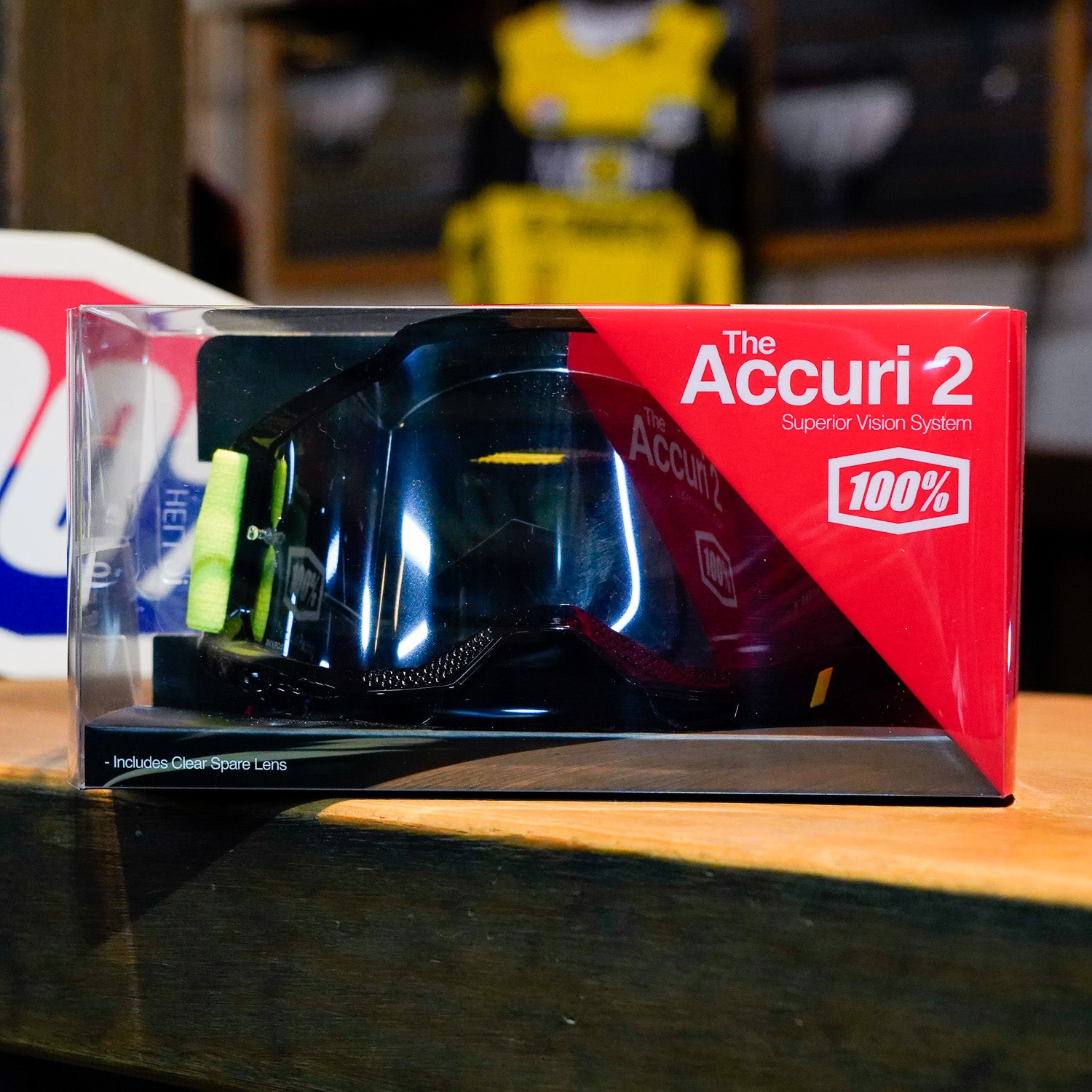 Goggles 100% Accuri 2 Neon Yellow - Mica Espejo Plateada