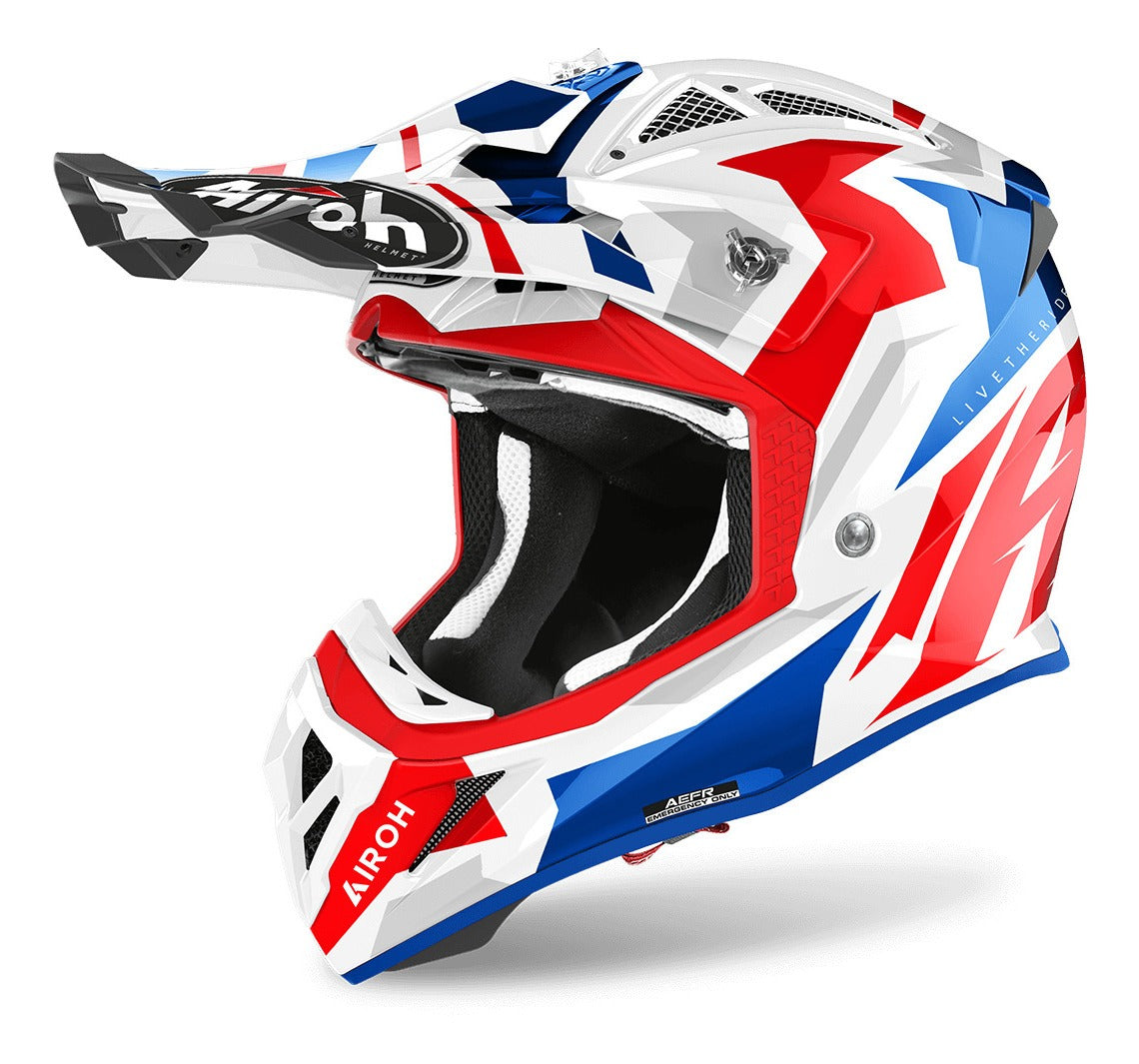 Helmet Aviator Ace Swoop Red/Blue Gloss