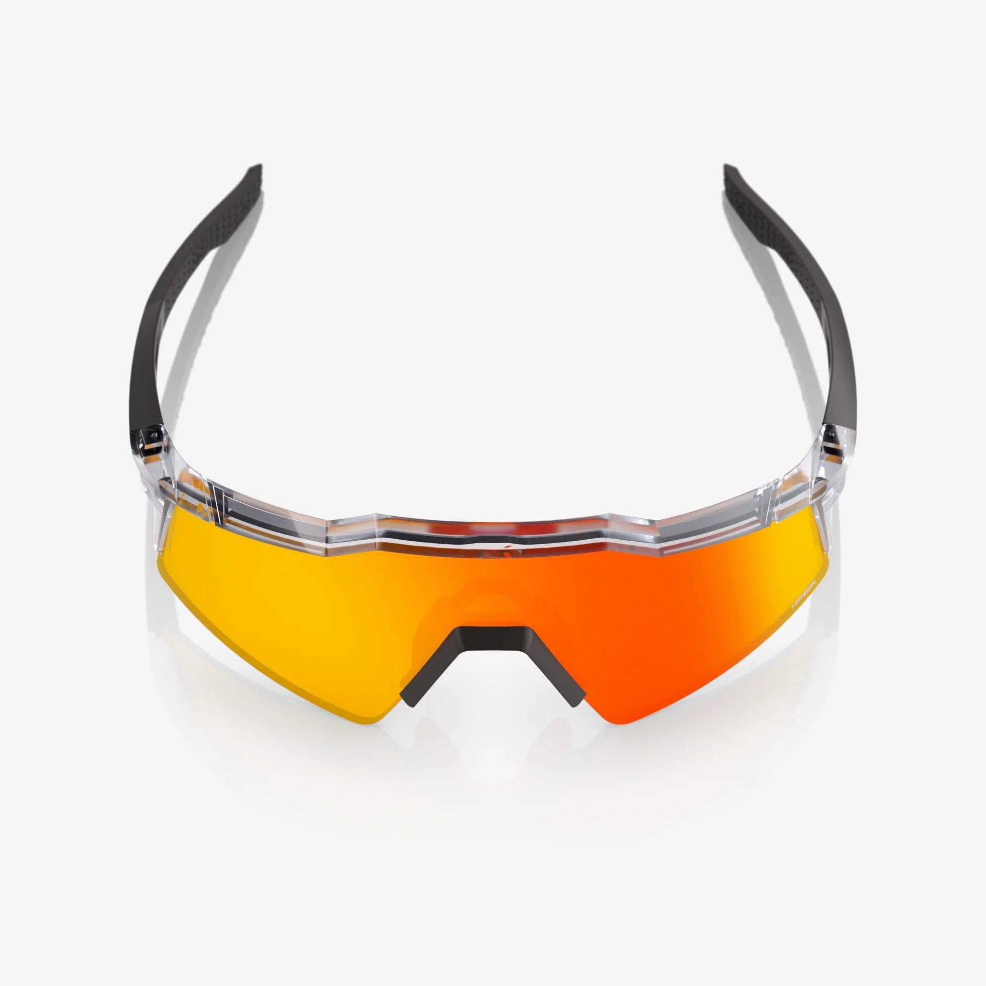 Lentes deportivos 100% SPEEDCRAFT SL Polished Translucent Grey & Matte Black - HiPER Red Mirror Lens
