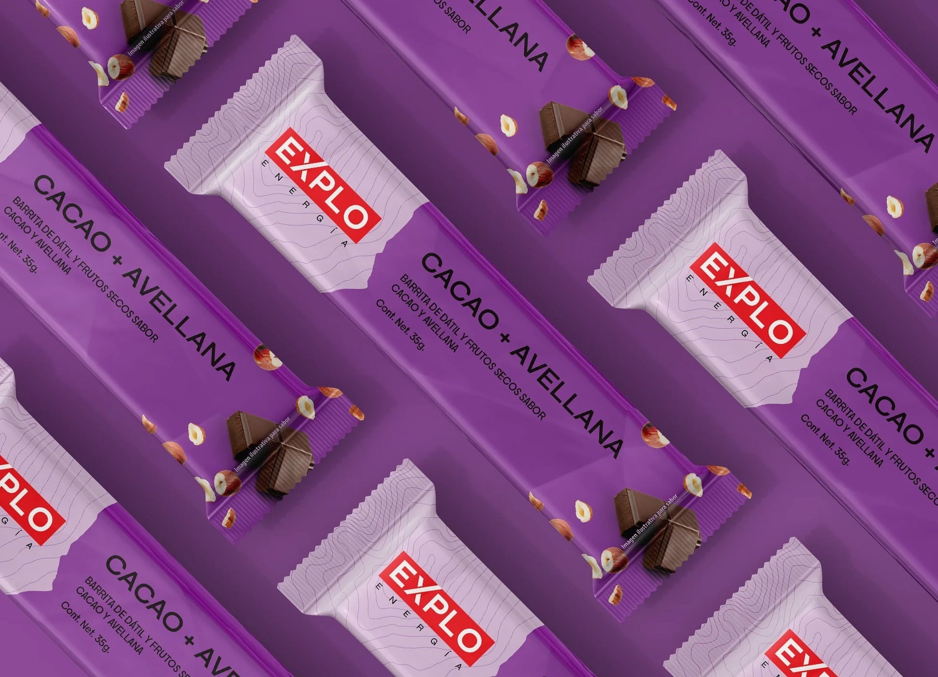 Barra energética EXPLO sabor Cacao + Avellana 35 g