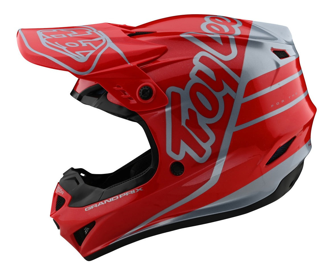 Casco Troy Lee Designs GP Moto Silhouette Red / Silver