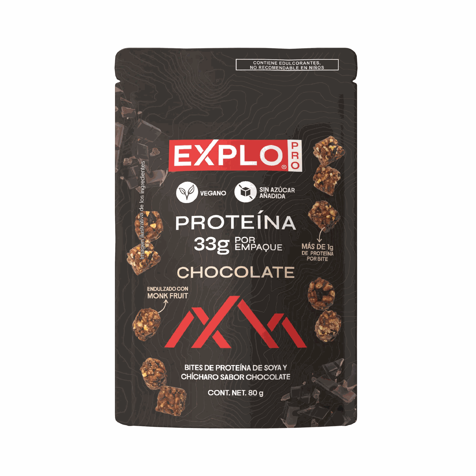Bites de proteína EXPLO sabor Chocolate 80 g