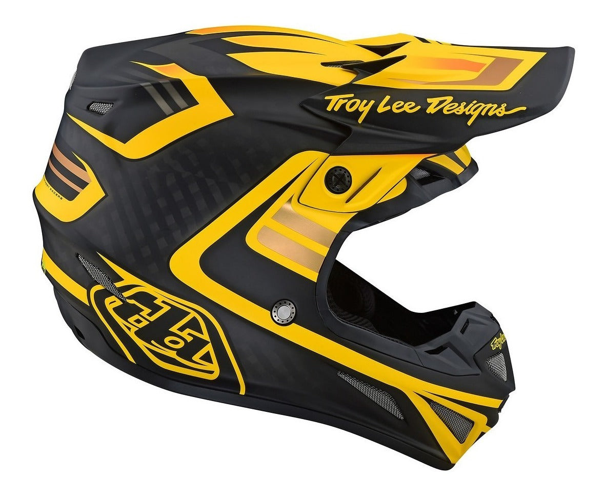 Casco Troy Lee Designs Se4 Ece de Carbón Flash Black / Yellow