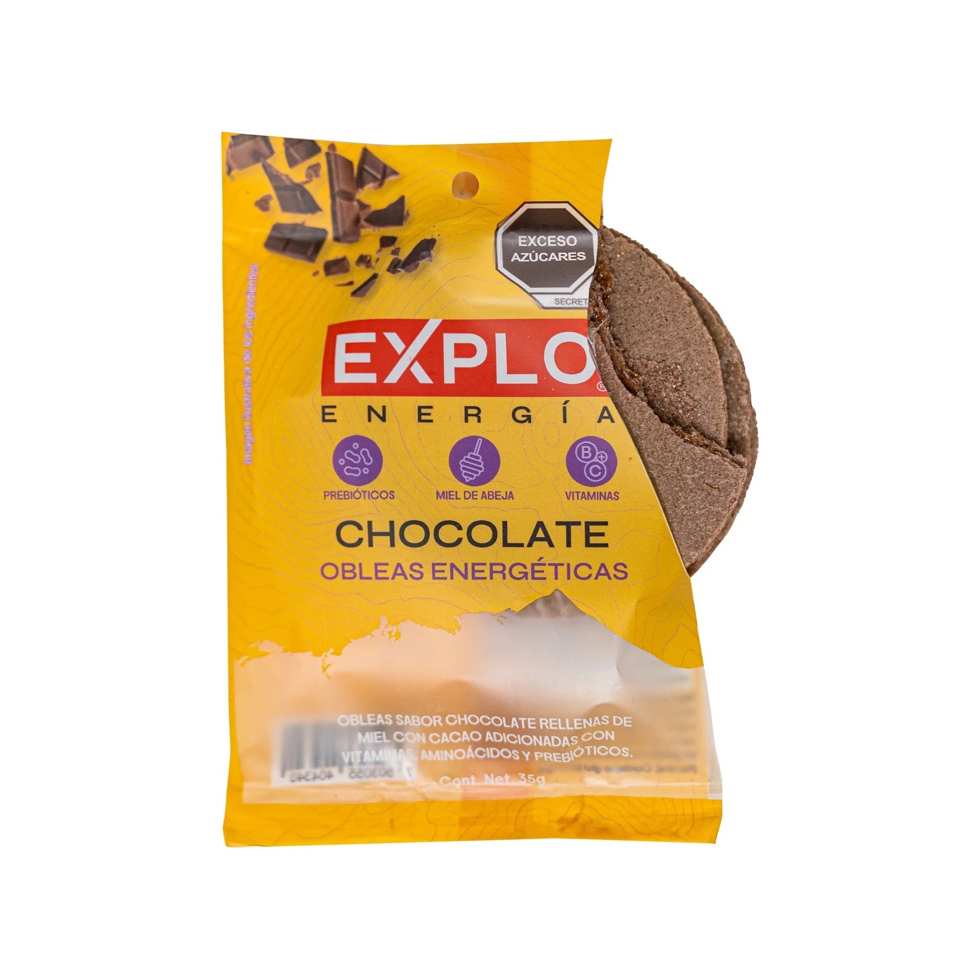 Obleas energéticas EXPLO sabor Chocolate 35 g