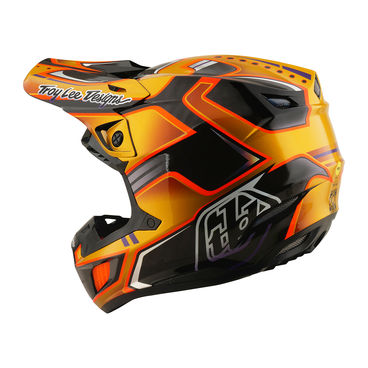 Casco para moto Troy Lee Designs SE5 ECE de Carbón Crest Gold