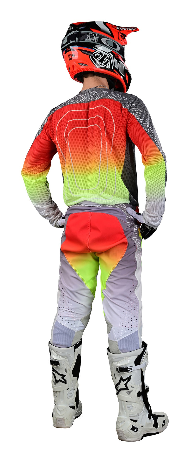 Jersey Troy Lee Designs Se Pro Moto Air Moto Richter Silver / Fire