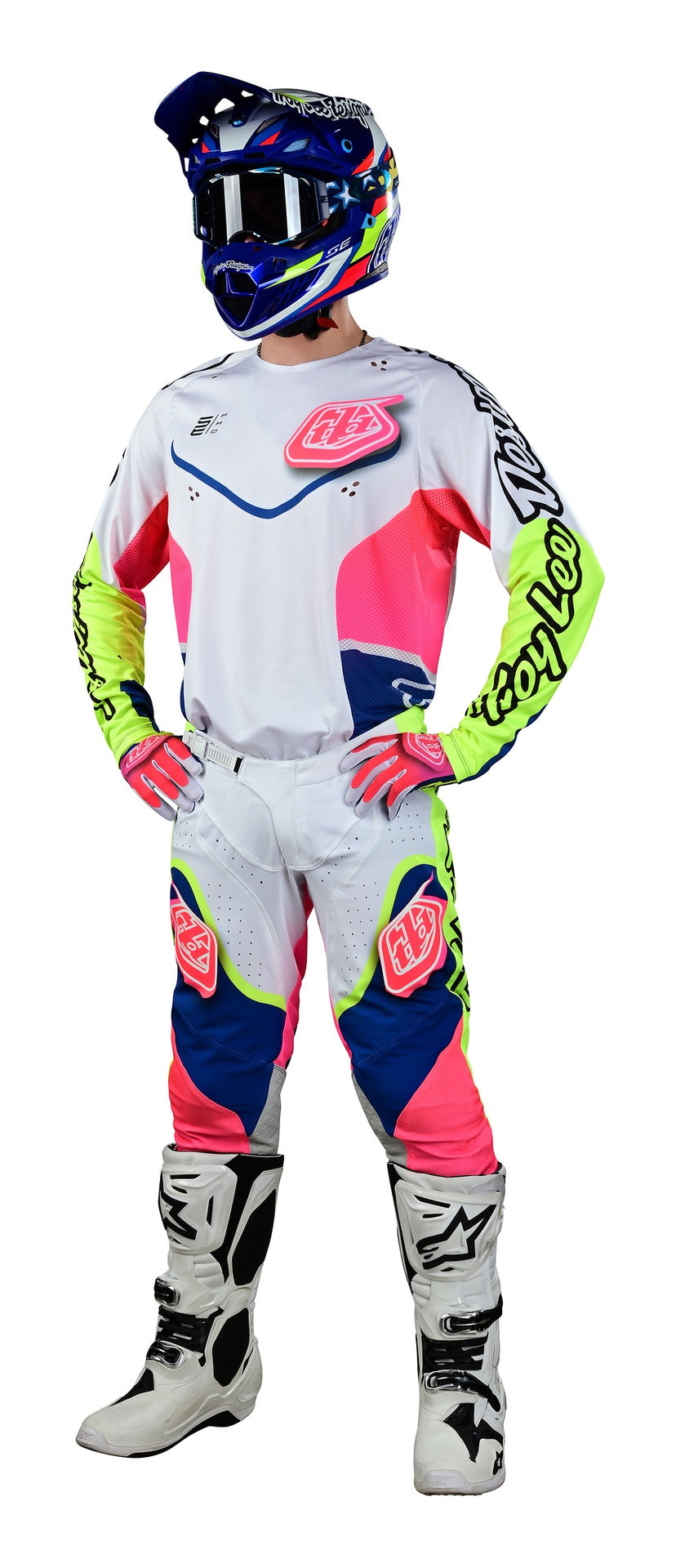 Jersey Troy Lee Designs Se Pro Moto Radian White / Multi