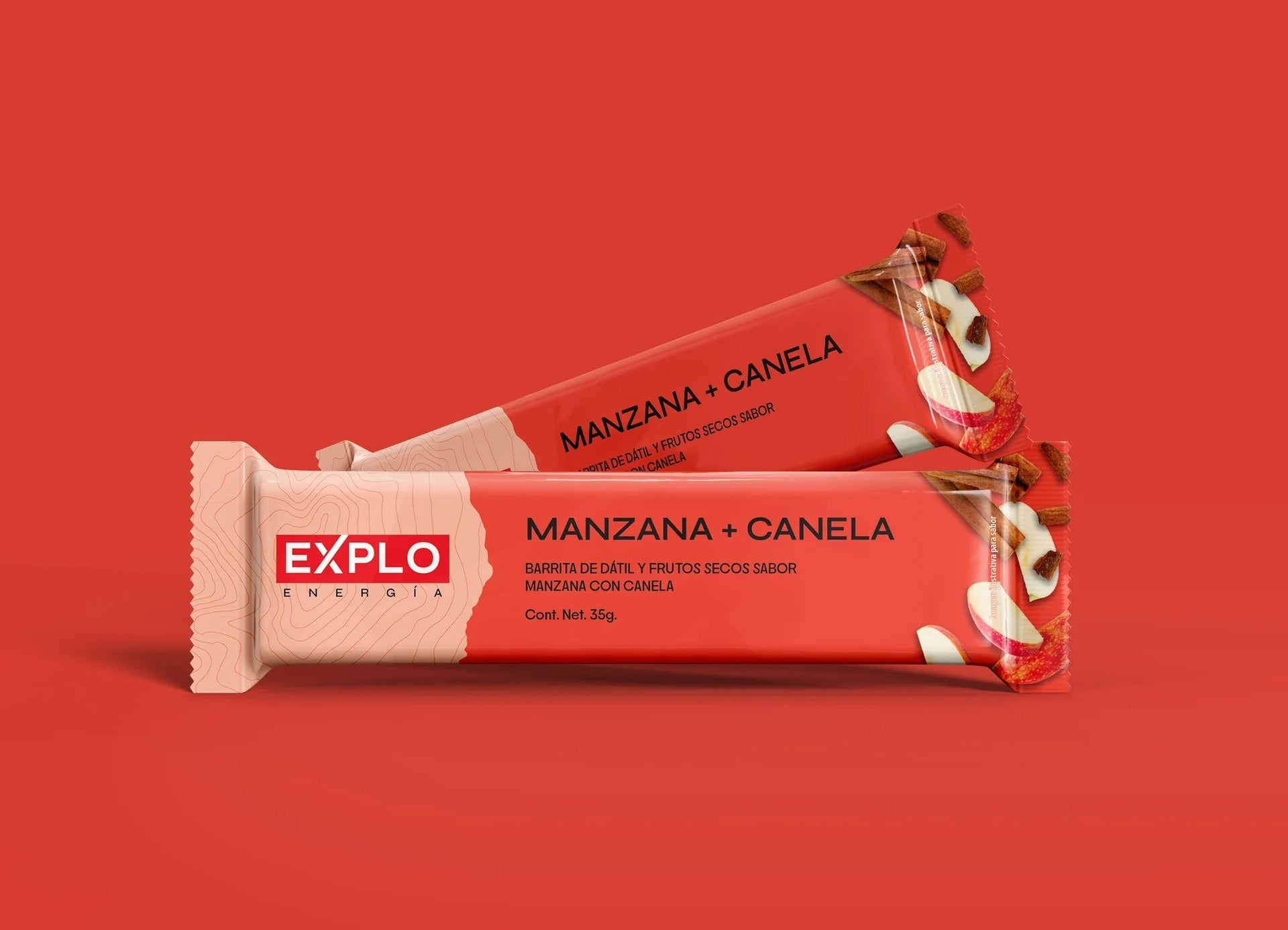 Barra energética EXPLO sabor Manzana + Canela 35 g