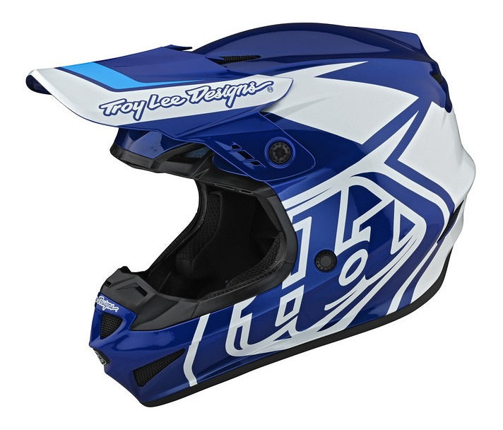 Casco Troy Lee Designs GP Moto Overload Blue / White