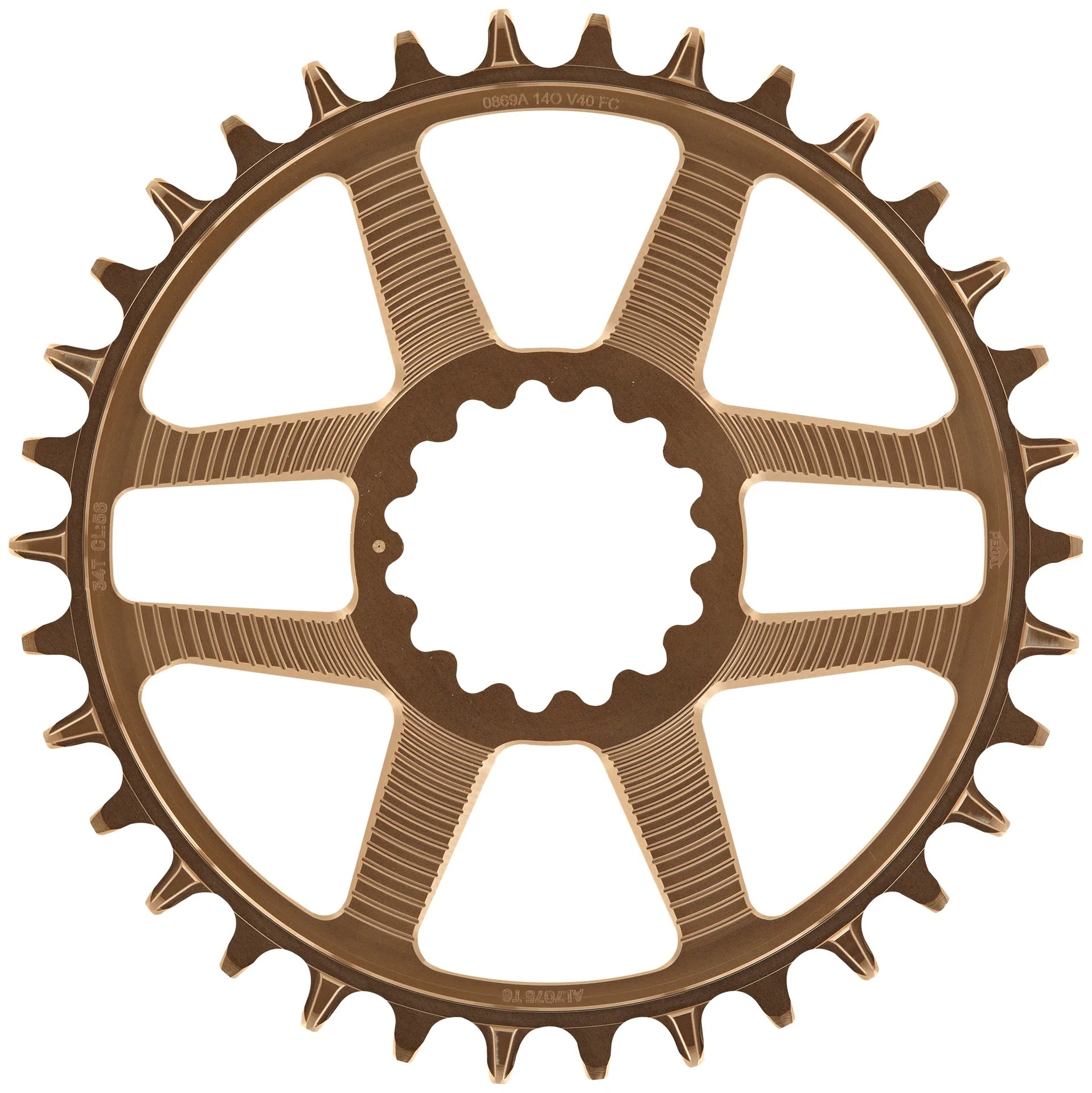 e*thirteen - Helix R Guidering - Direct Mount - 30T - 52/55mm Flip Flop - Shimano/SRAM 11/12s Chain Compatible - Bronze