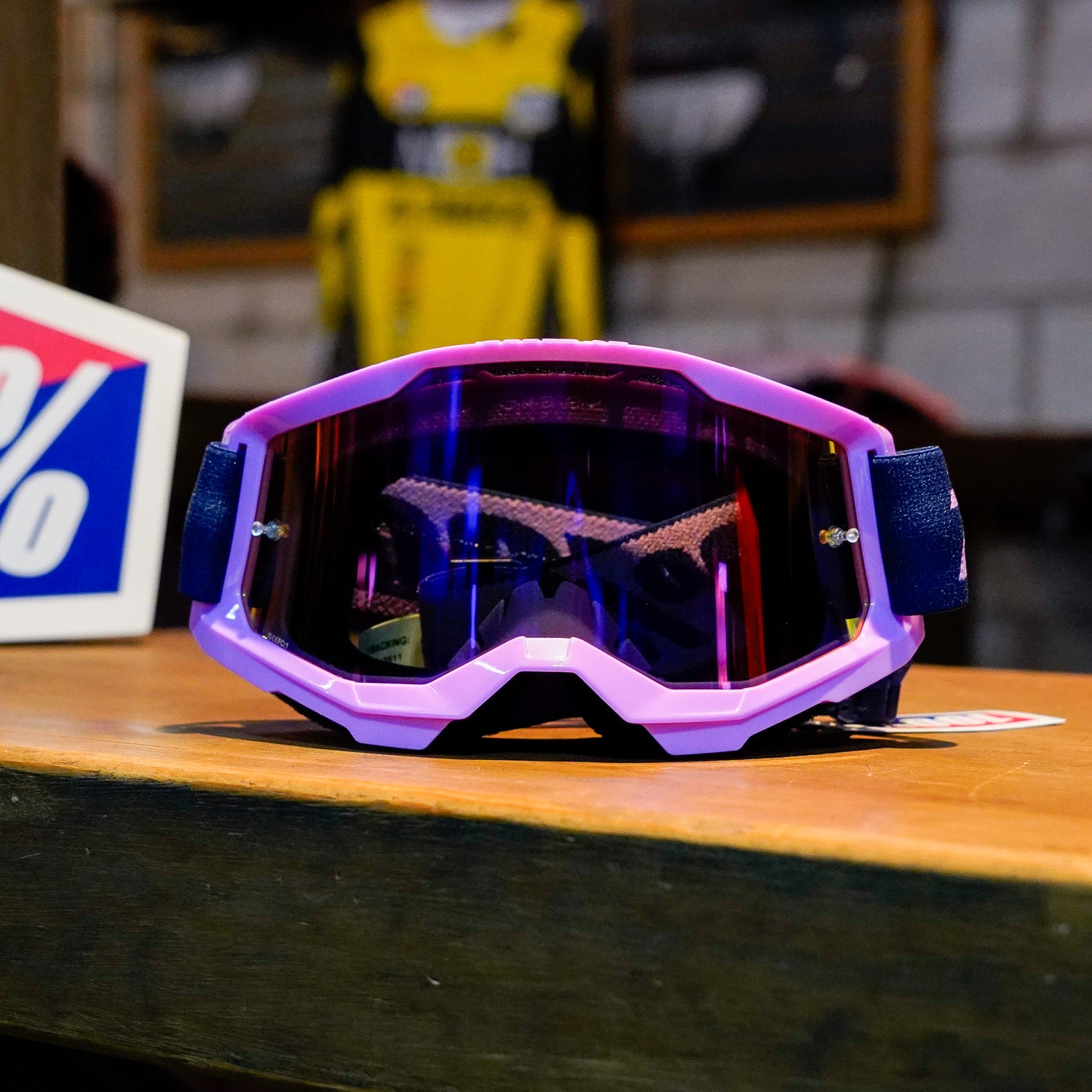 Goggles 100% Strata 2 Purple - Mica Espejo Azul/Rojo