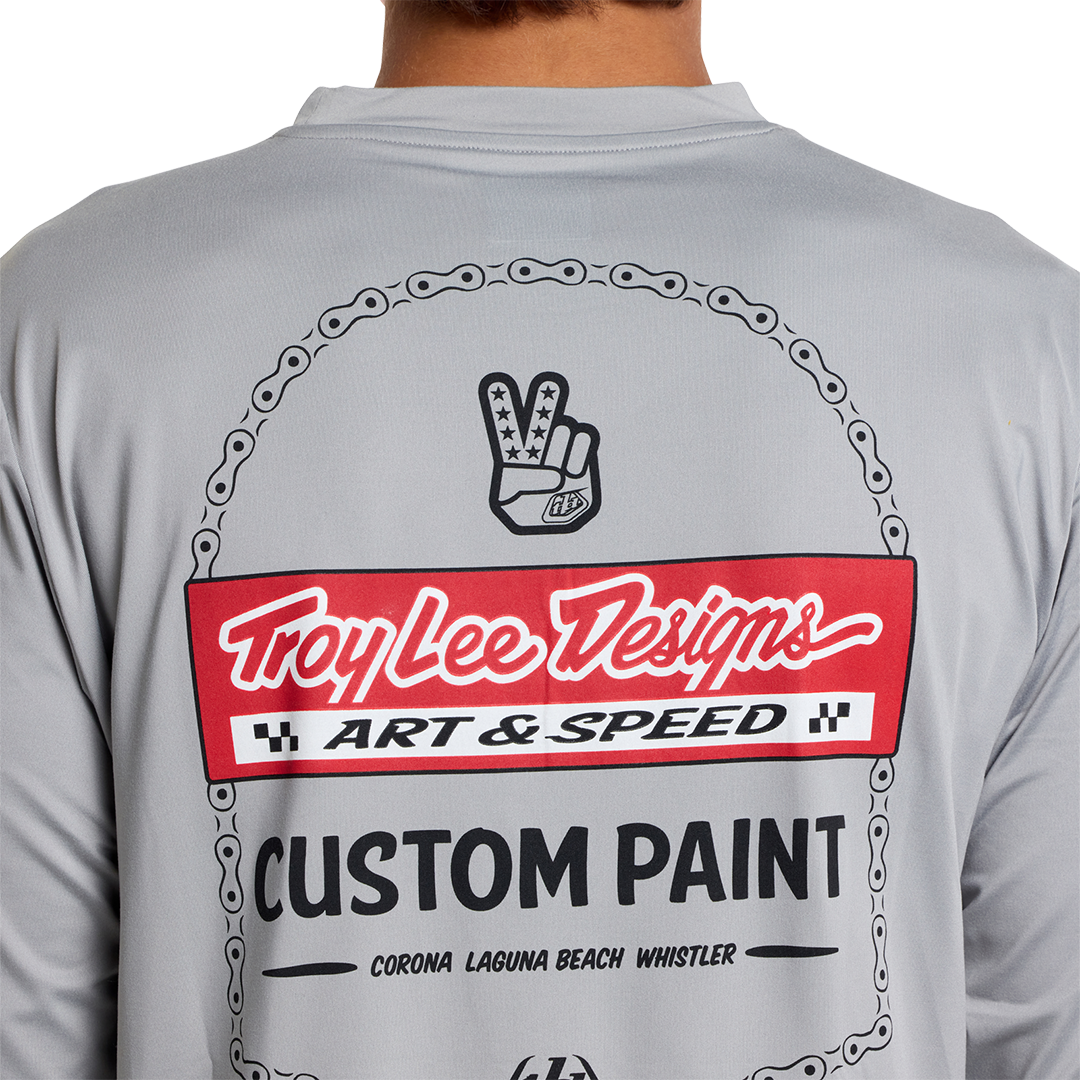 Jersey para MTB Ruckus Ride Long Sleeve Tee; Custom Paint Mid Gray