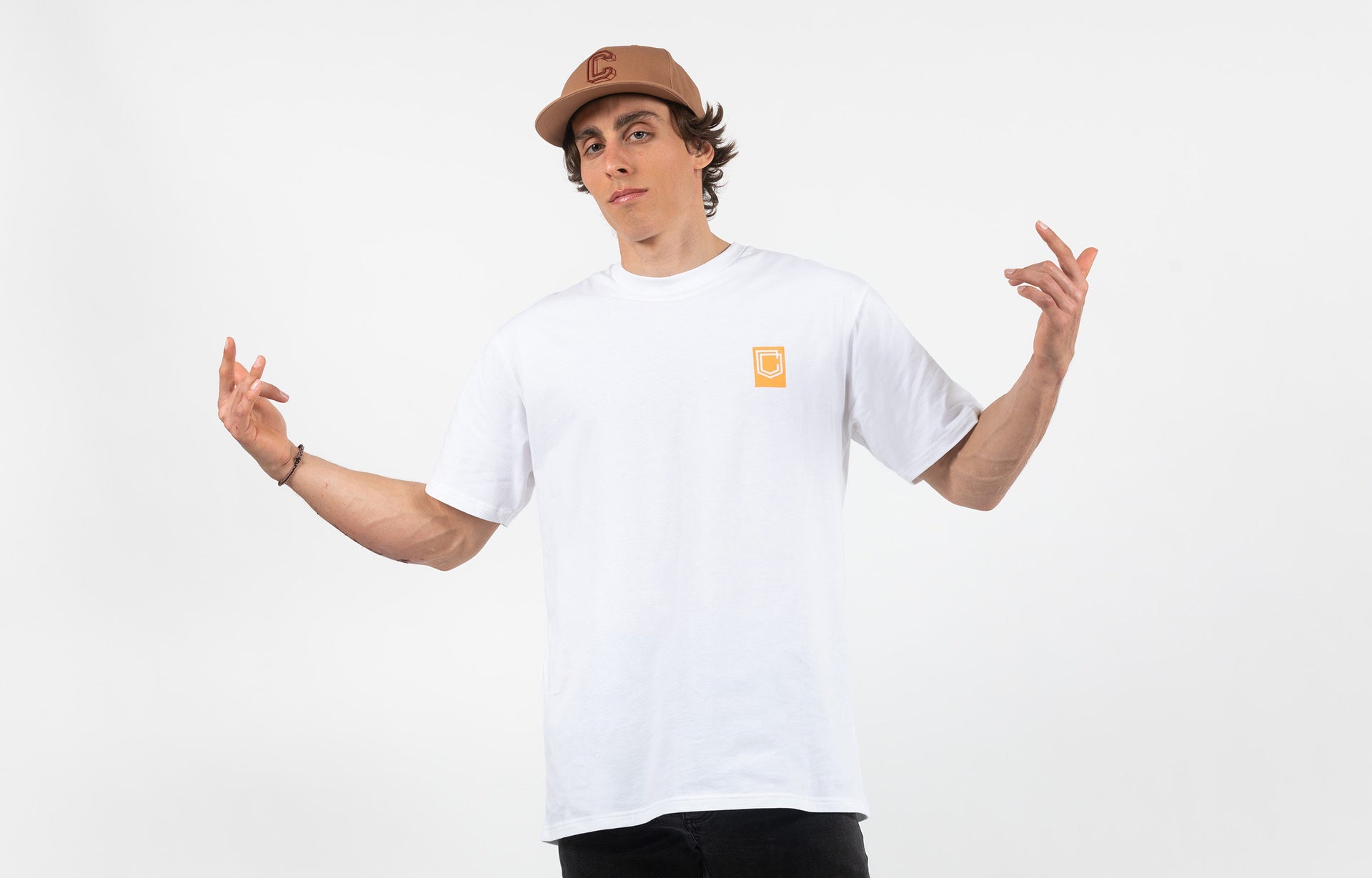 Camiseta Commencal Loose Fit Orange And White
