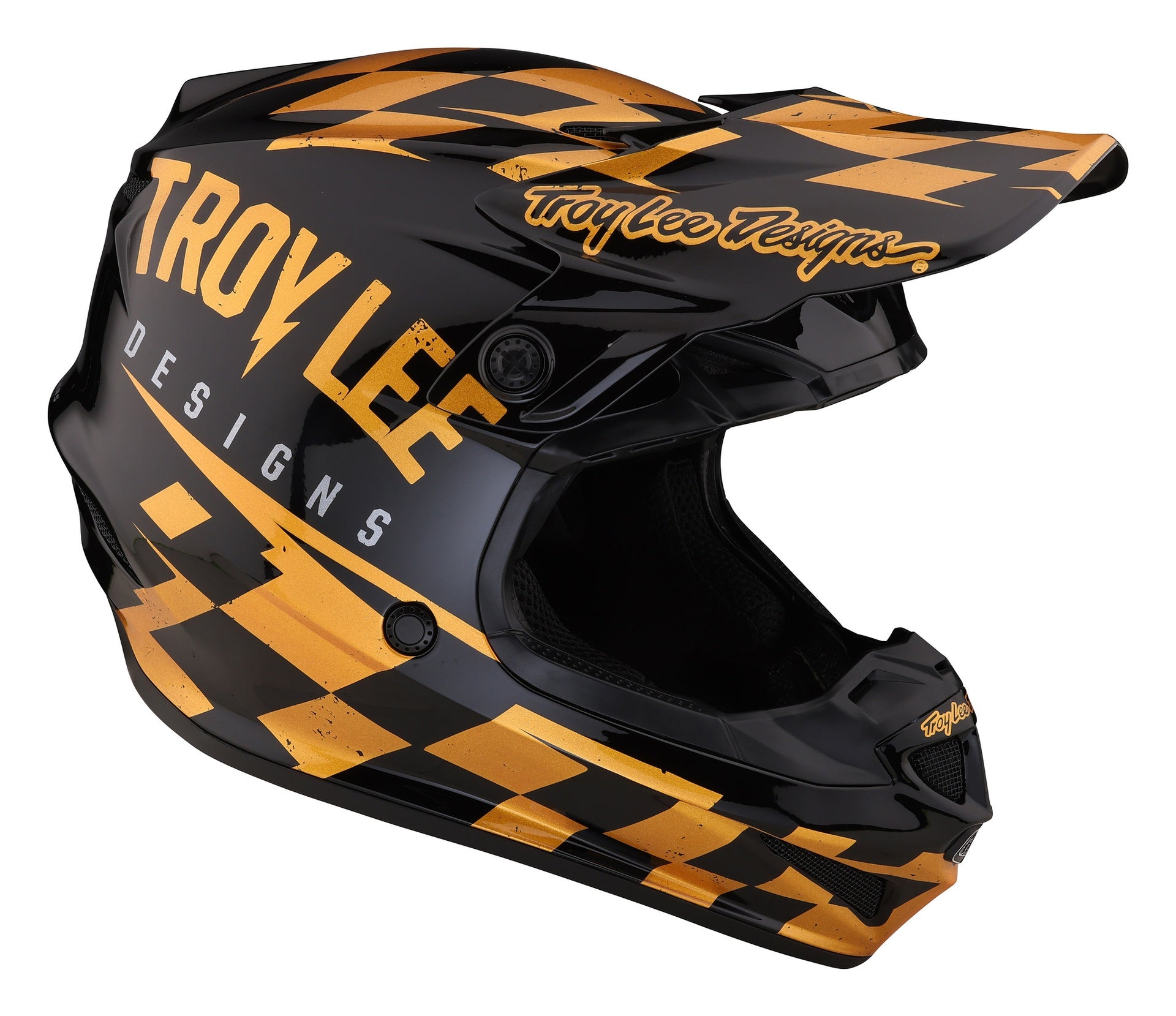 Casco Troy Lee Designs Se4 Polyacrylite Race Shop Black / Gold