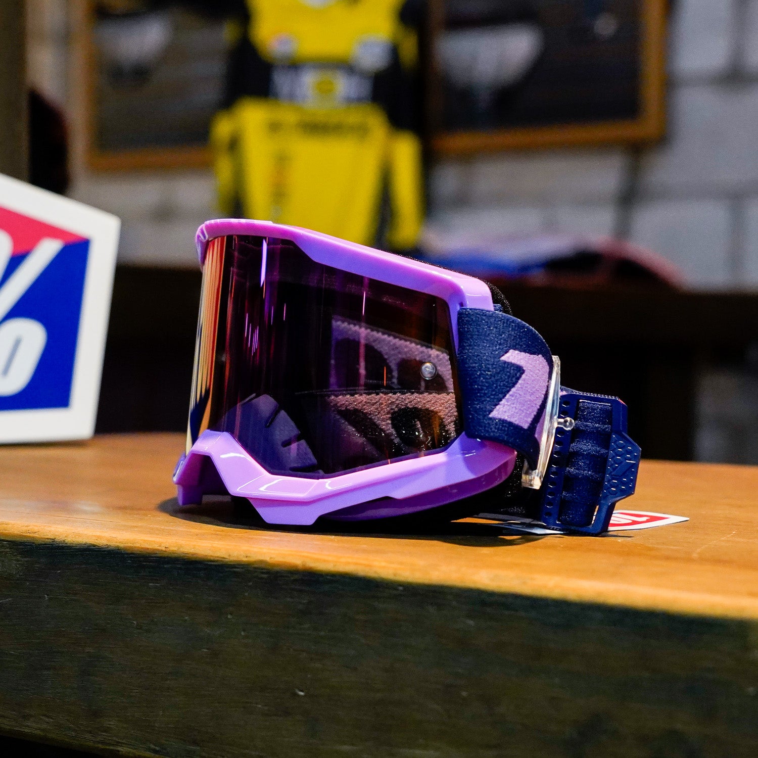 Goggles 100% Strata 2 Purple - Mica Espejo Azul/Rojo