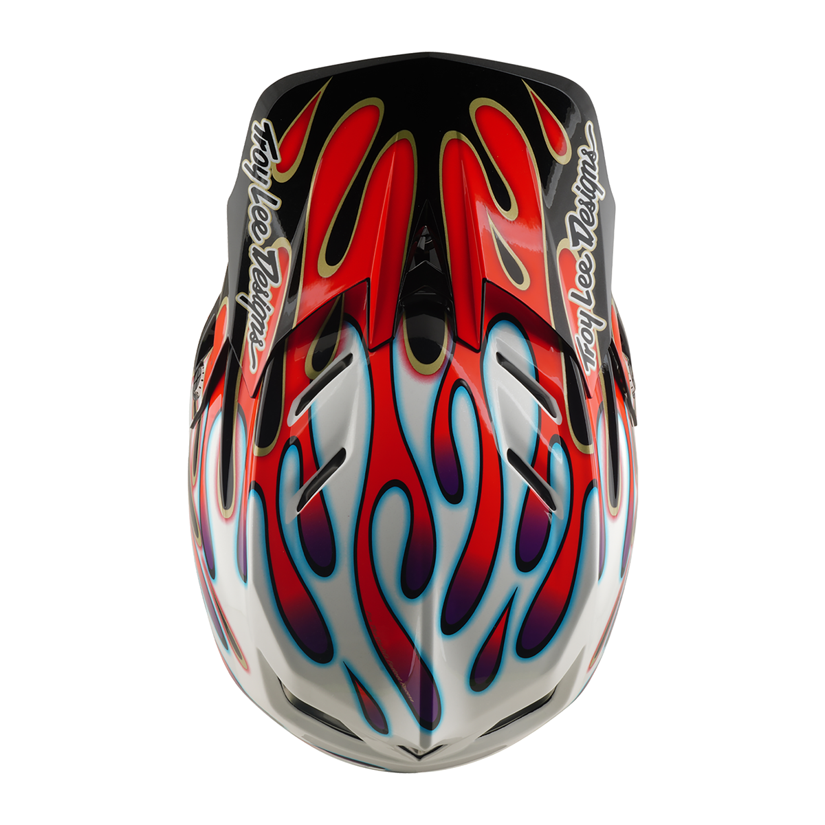 Casco MTB Troy lee designs D4 Composite Overspray White / Red
