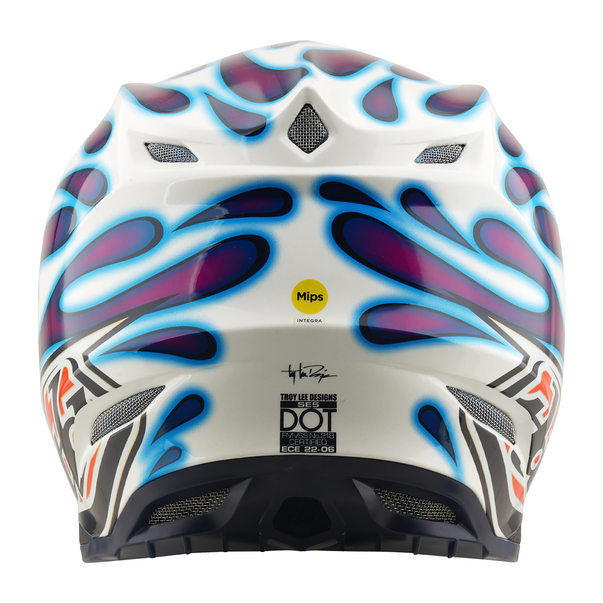 Casco Moto Troy Lee Designs Se5 Ece Composite Overspray Violet / White