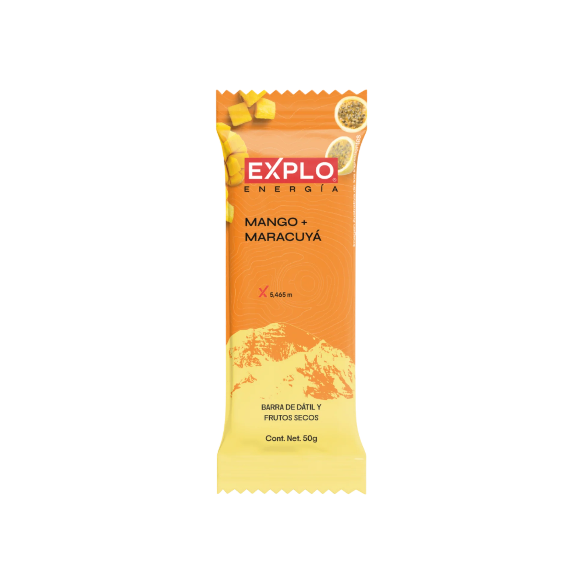 Barra energética EXPLO sabor Mango + Maracuyá 50 g