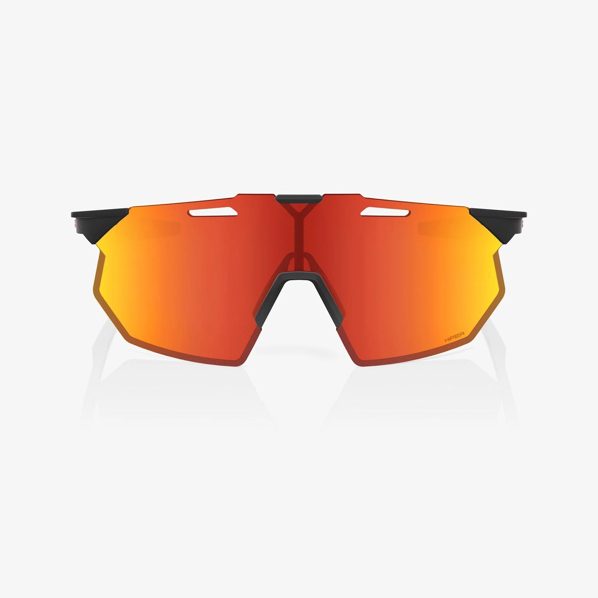 Lentes deportivos 100% HYPERCRAFT SQ - Soft Tact Black - HiPER Red Multilayer Mirror Lens