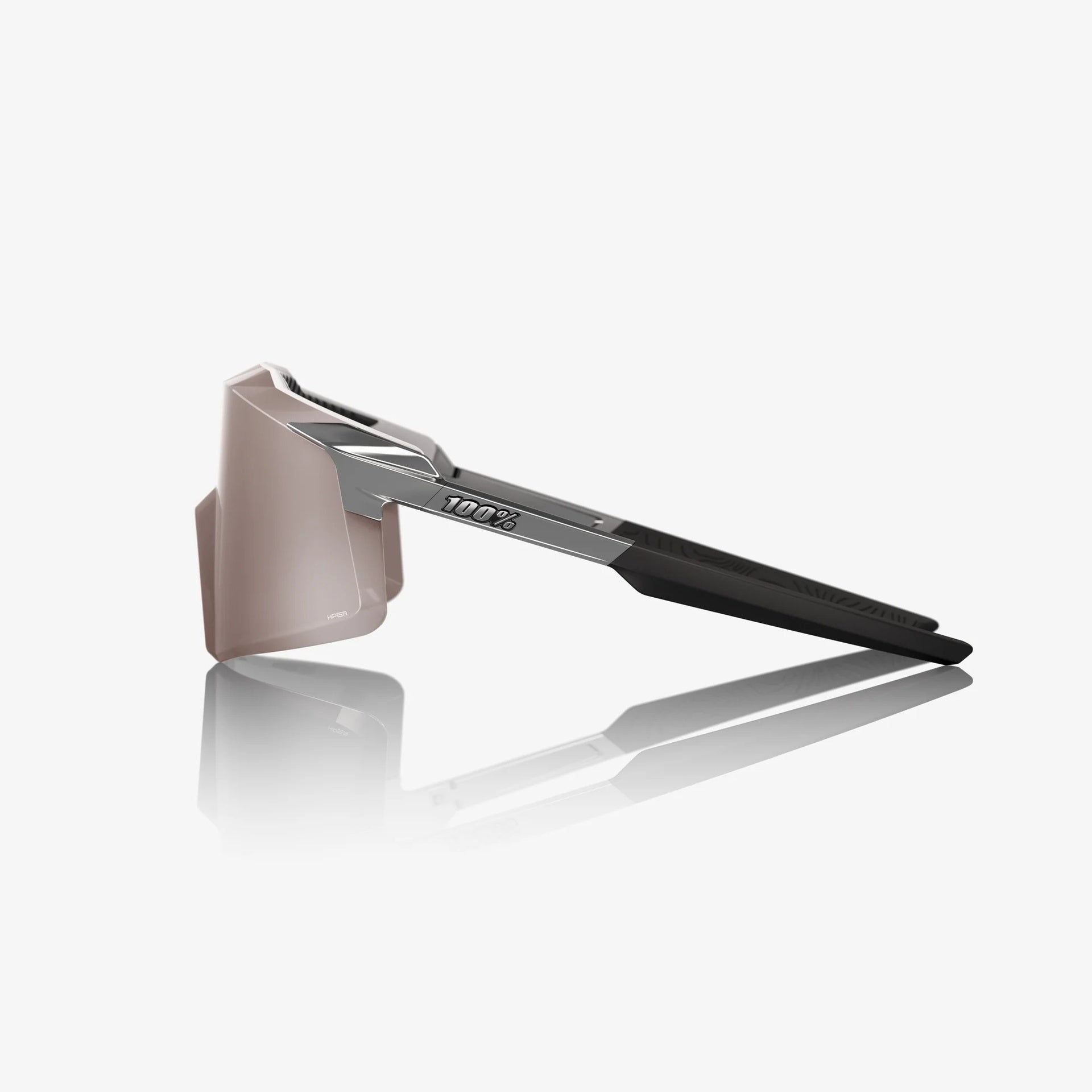 Lentes deportivos 100% AEROCRAFT - Gloss Black Chrome - HiPER Silver Mirror