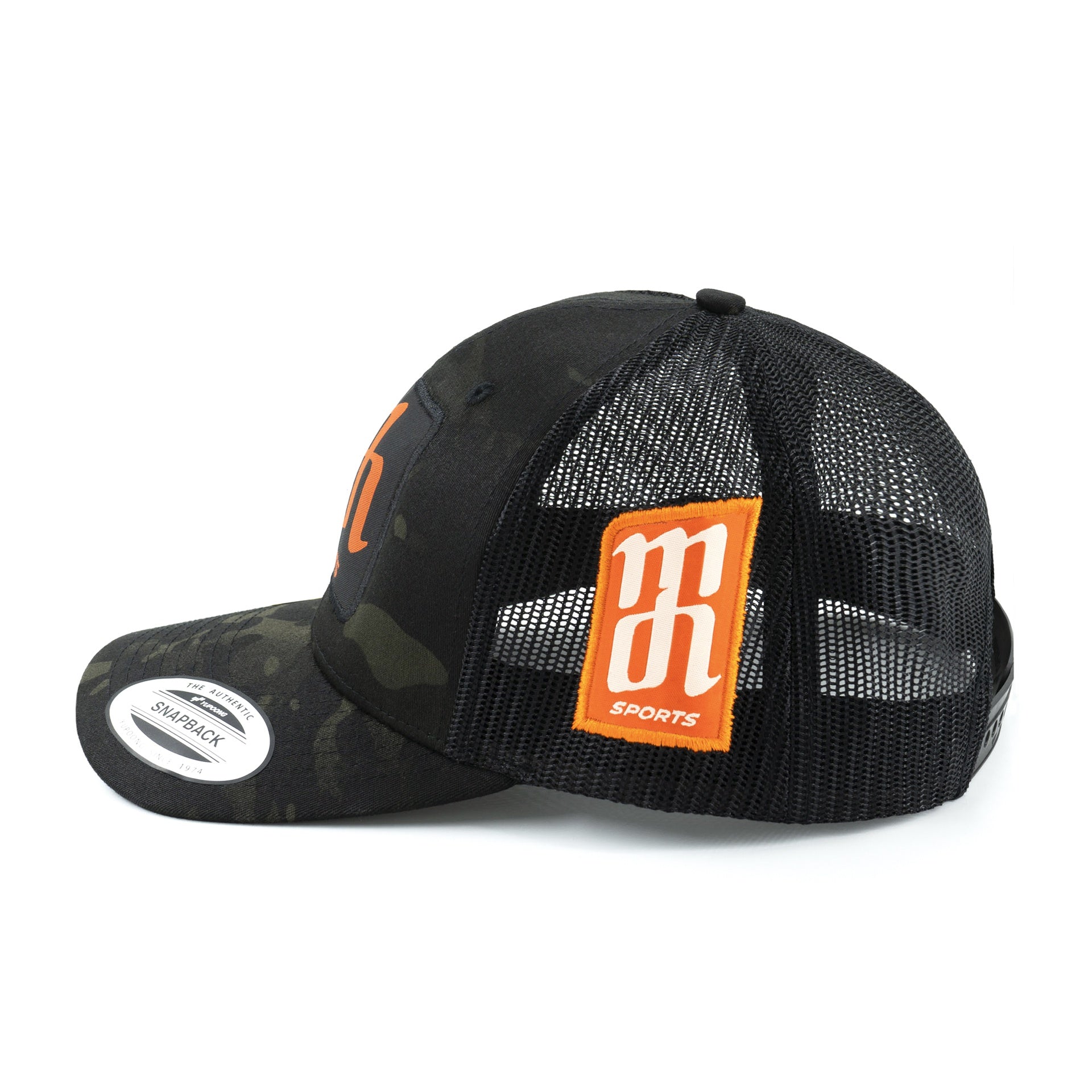 6606MC PANEL Multicam Trucker  Cap Black Multicam