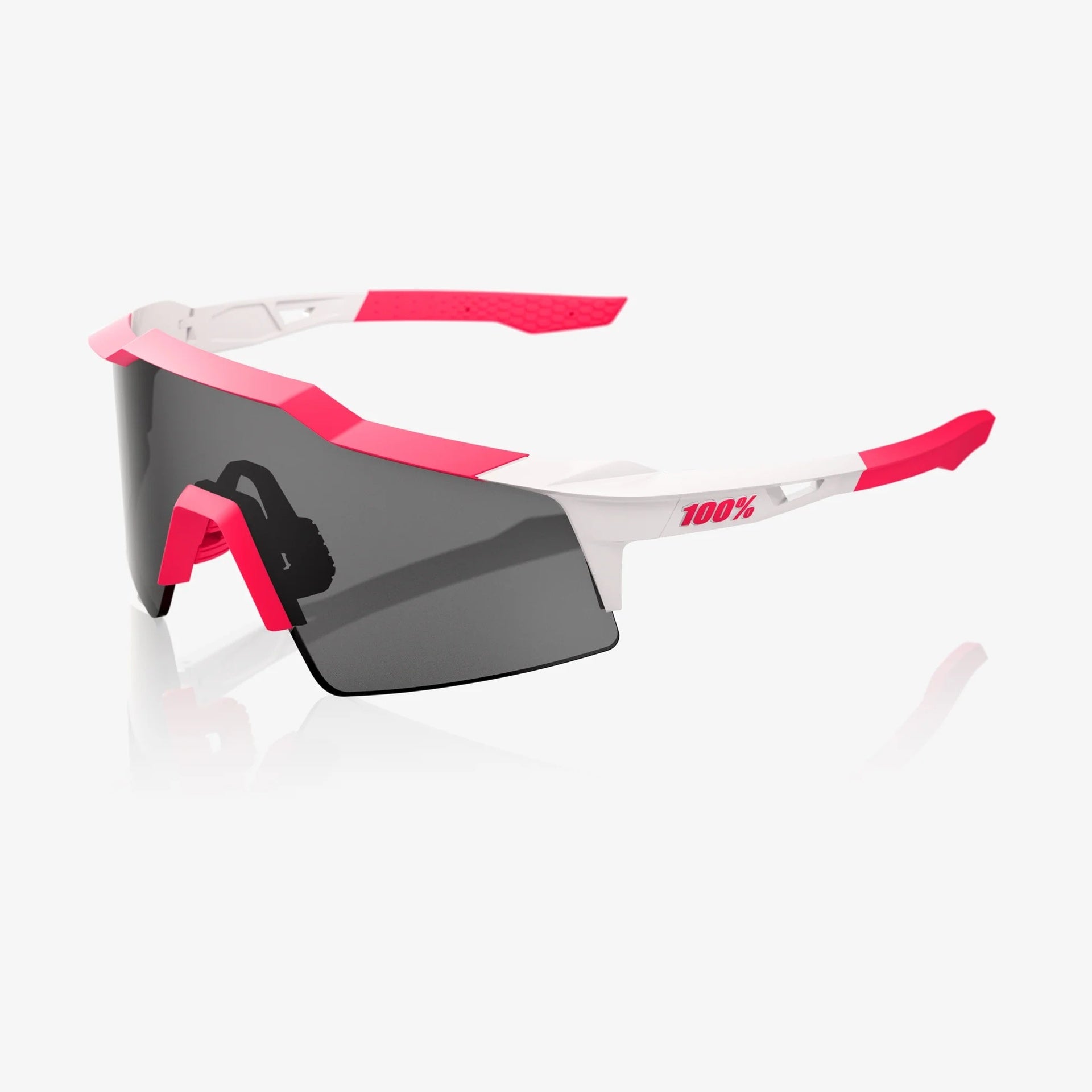 Lentes deportivos 100% SPEEDCRAFT - Puddy Pink White - Smoke