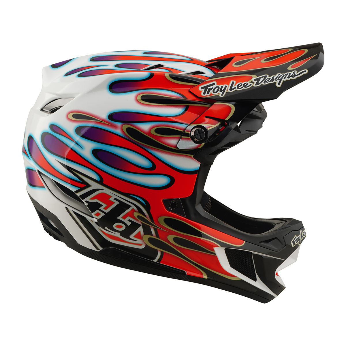 Casco MTB Troy lee designs D4 Composite Overspray White / Red