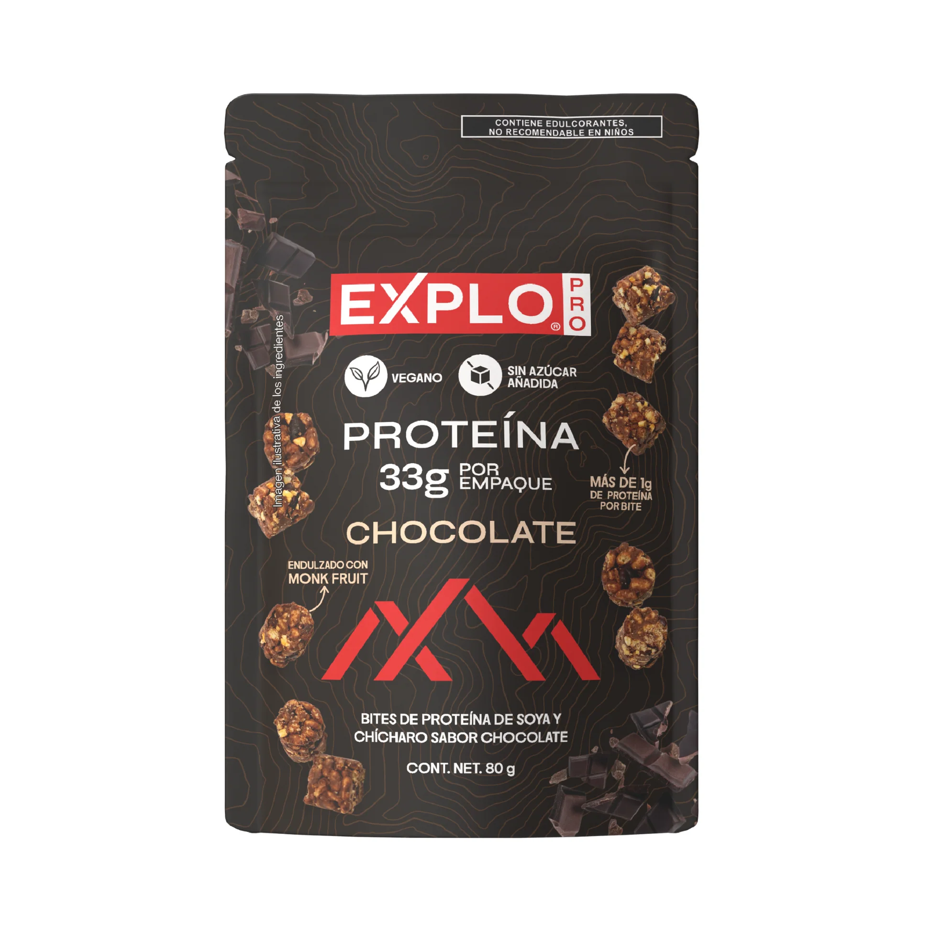 Bites de proteína EXPLO sabor Chocolate 80 g