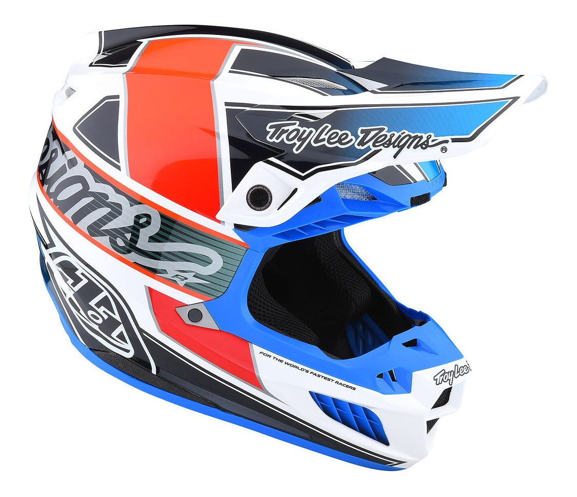 Casco Troy Lee Designs Se5 Composite Team Orange / Blue