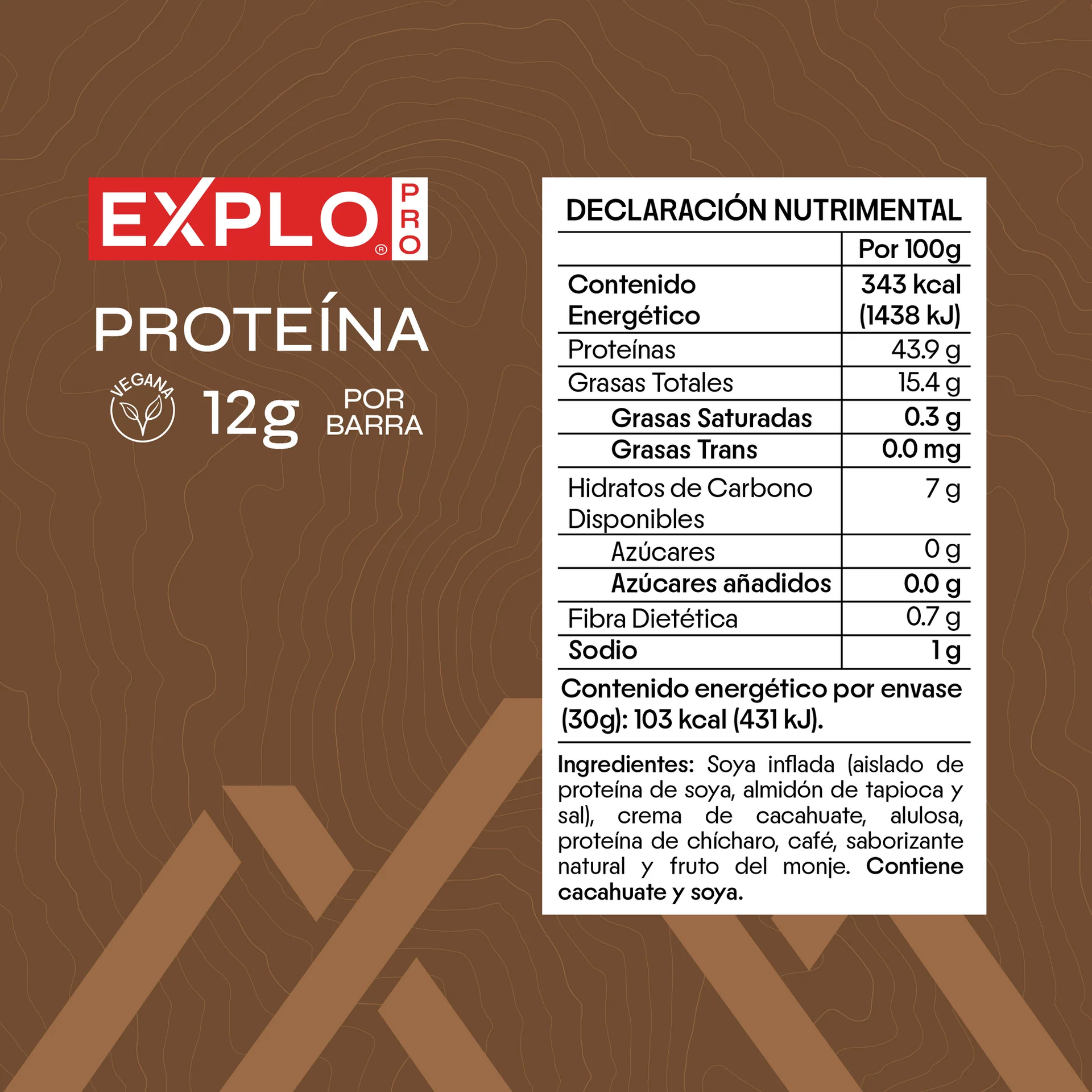 Barra de proteína EXPLO sabor Moka 30 g