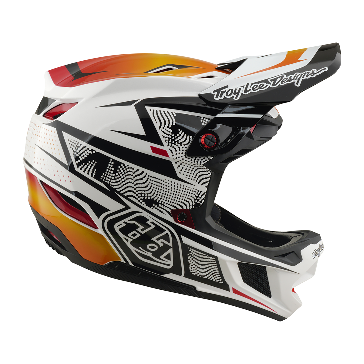Casco MTB Troy lee designs D4 Composite Lined Up White