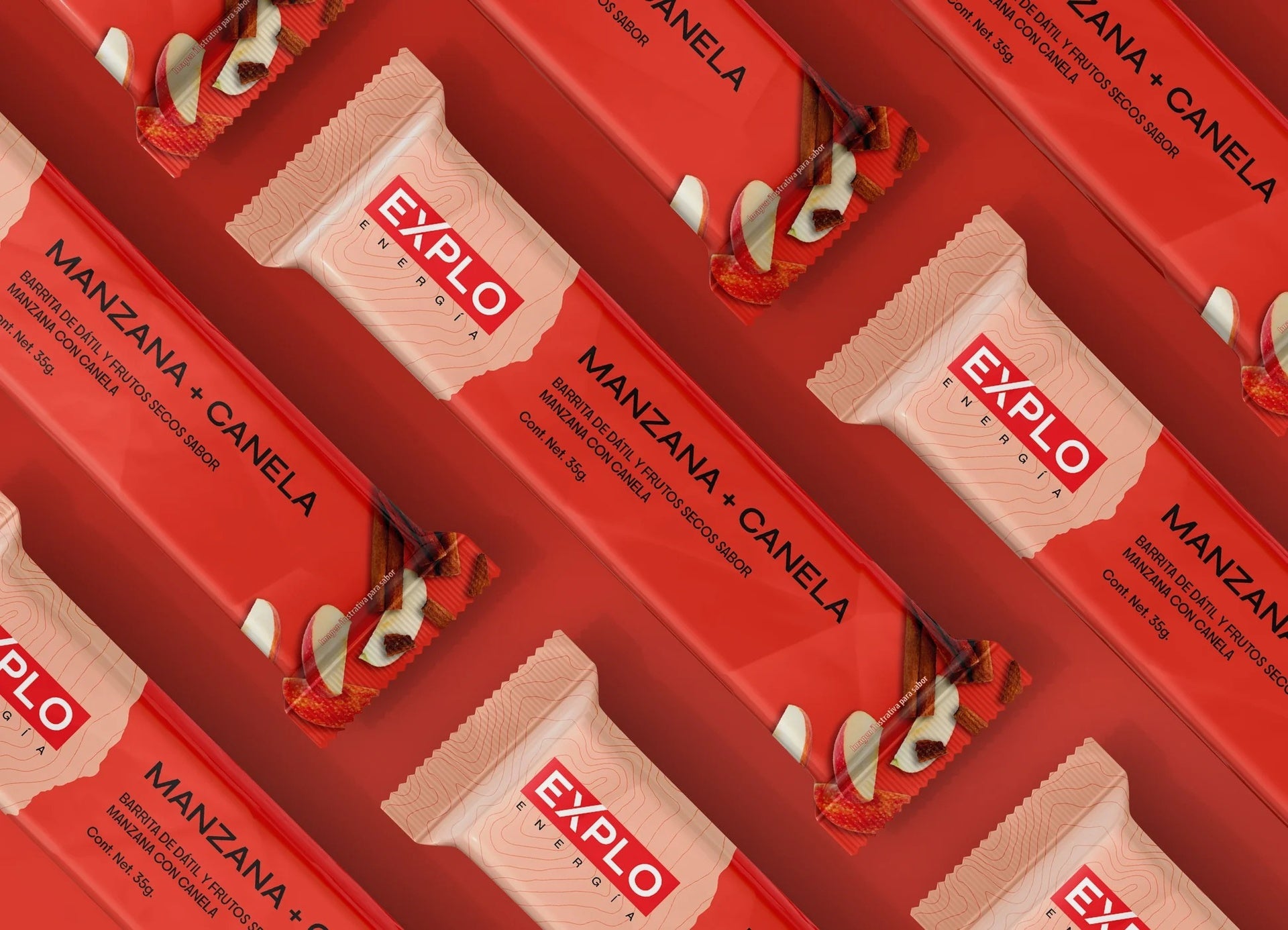 Barra energética EXPLO sabor Manzana + Canela 35 g