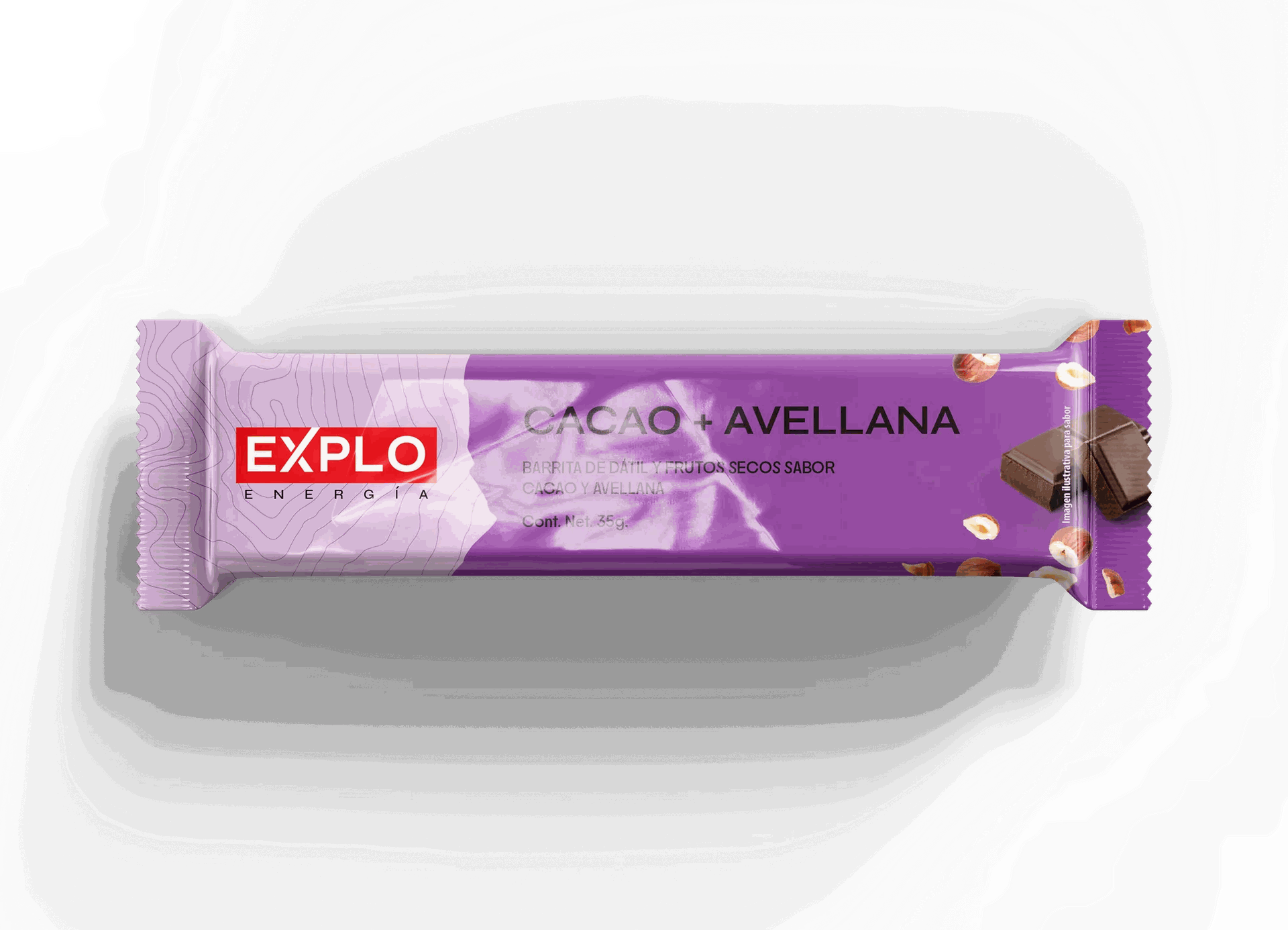 Barra energética EXPLO sabor Cacao + Avellana 35 g