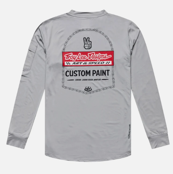 Jersey para MTB Ruckus Ride Long Sleeve Tee; Custom Paint Mid Gray