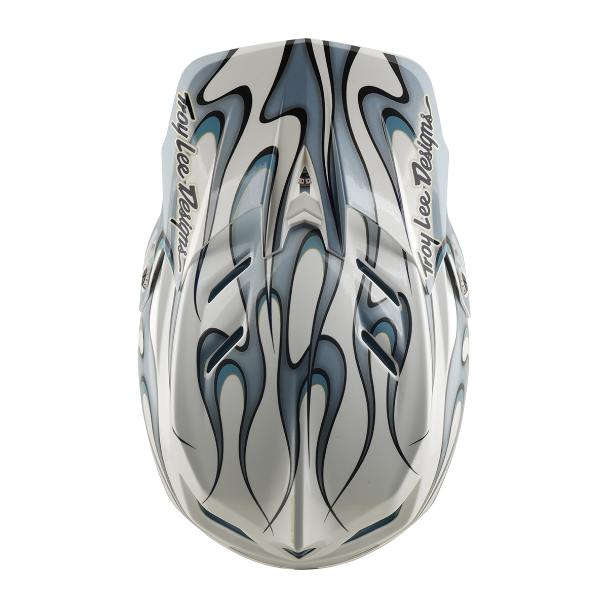 Casco MTB Troy lee designs D4 Composite Torched White / Silver