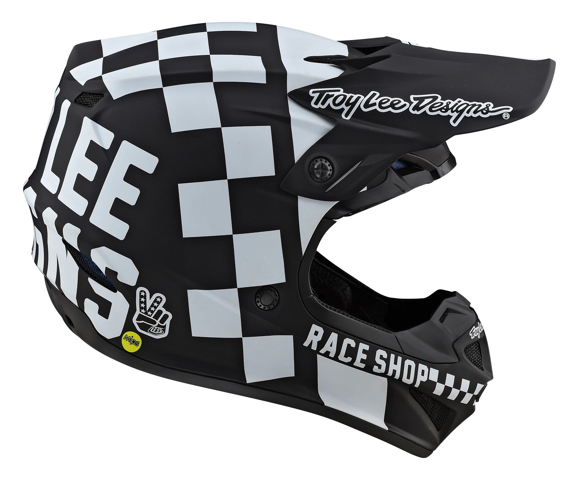 Casco Troy Lee Designs Se4 Polyacrylite Checker Black / White