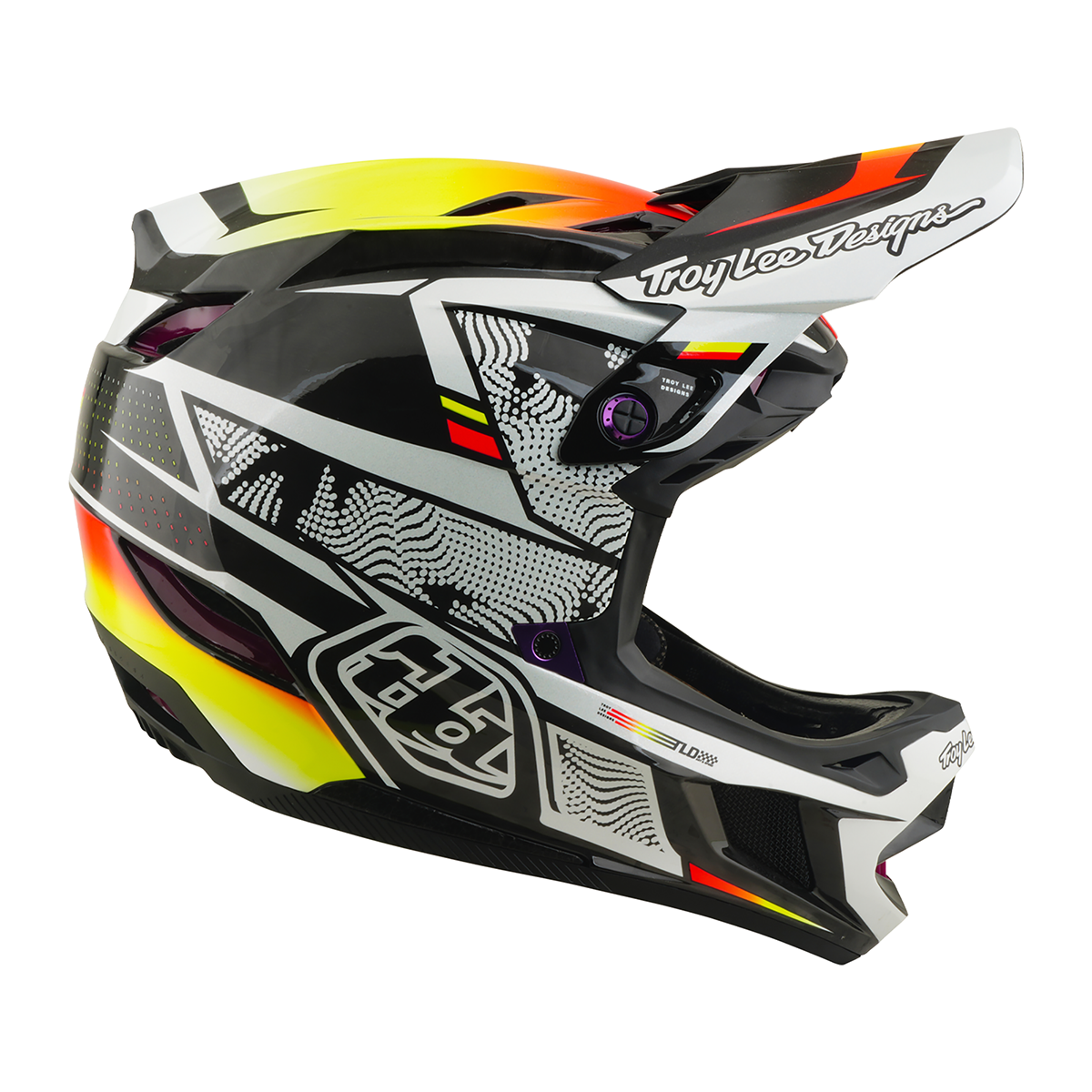 Casco MTB Troy lee designs D4 Carbón Lined Up Black