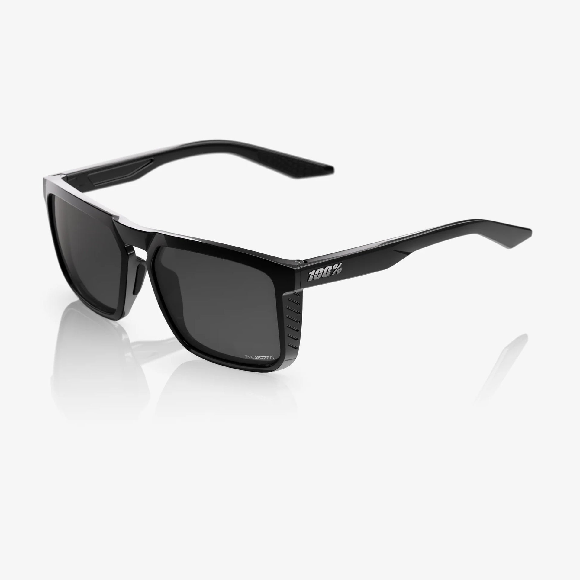 Lentes lifestyle 100% RENSHAW Polished Black - Grey Polarized Lens